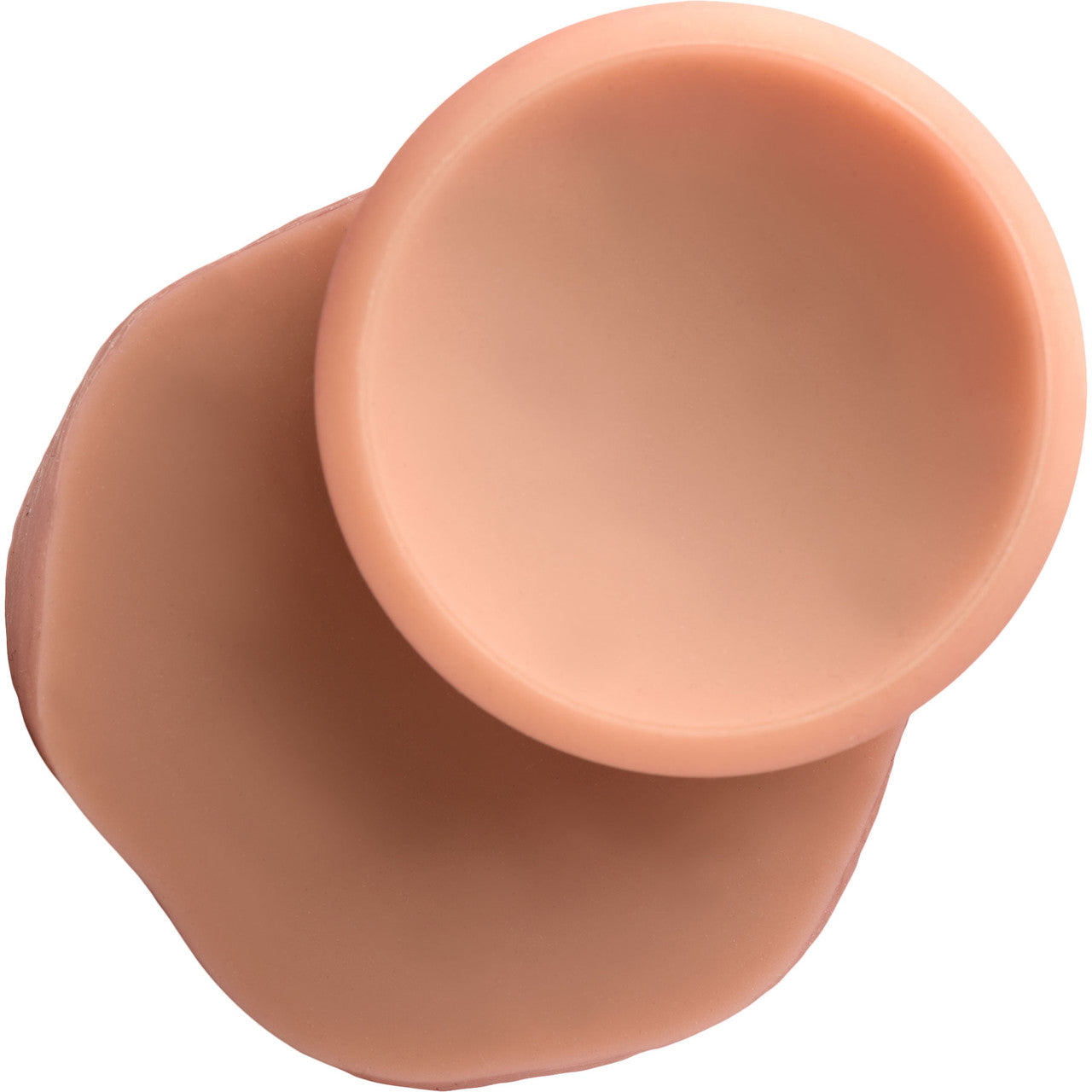 Jock Dual Density 8" Realistic Silicone Suction Cup Dildo With Balls - Vanilla