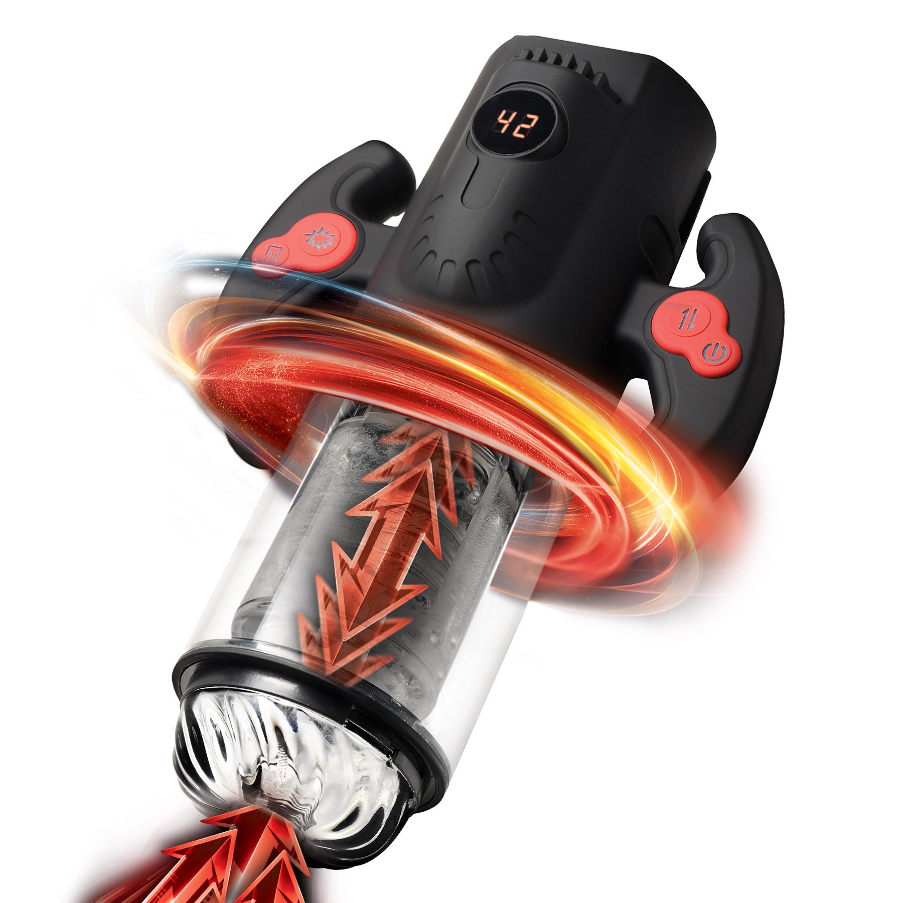 Jock Turbo Max Spinning, Thrusting, & Sucking Rechargeable Penis Masturbator