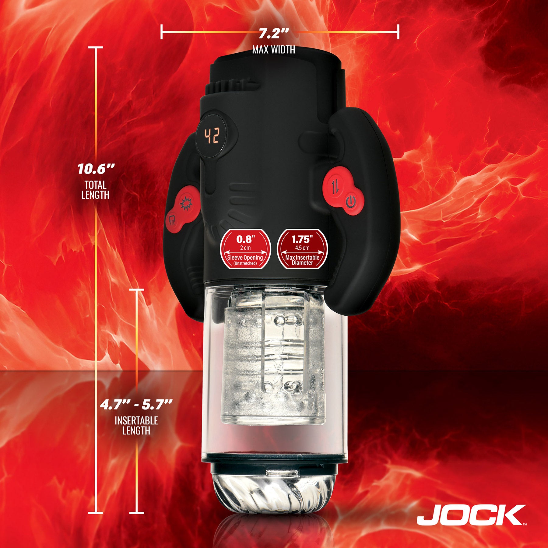 Jock Turbo Max Spinning, Thrusting, & Sucking Rechargeable Penis Masturbator