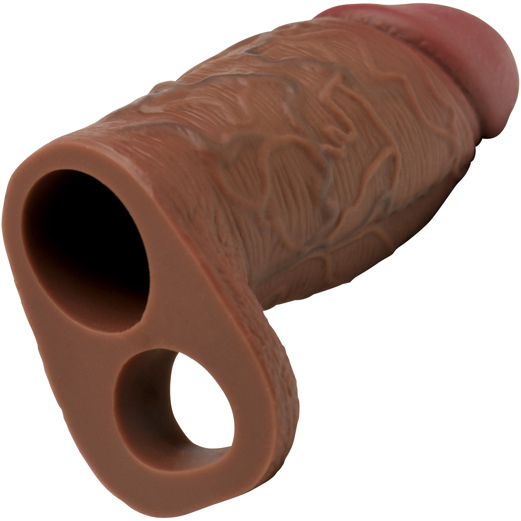 Jock Enhancers Open Ended Silicone Penis Extension Sleeve - Chocolate