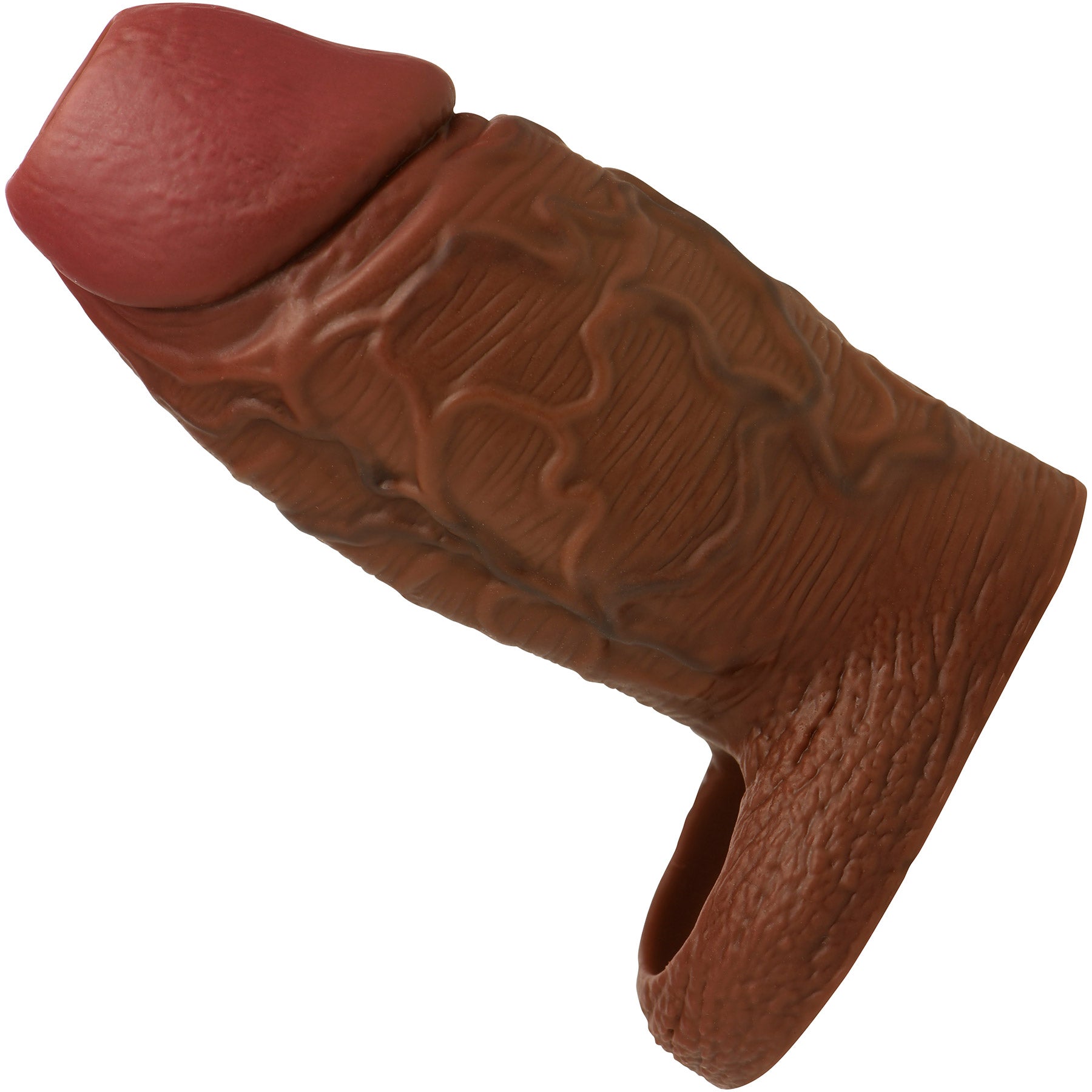 Jock Enhancers Open Ended Silicone Penis Extension Sleeve - Chocolate