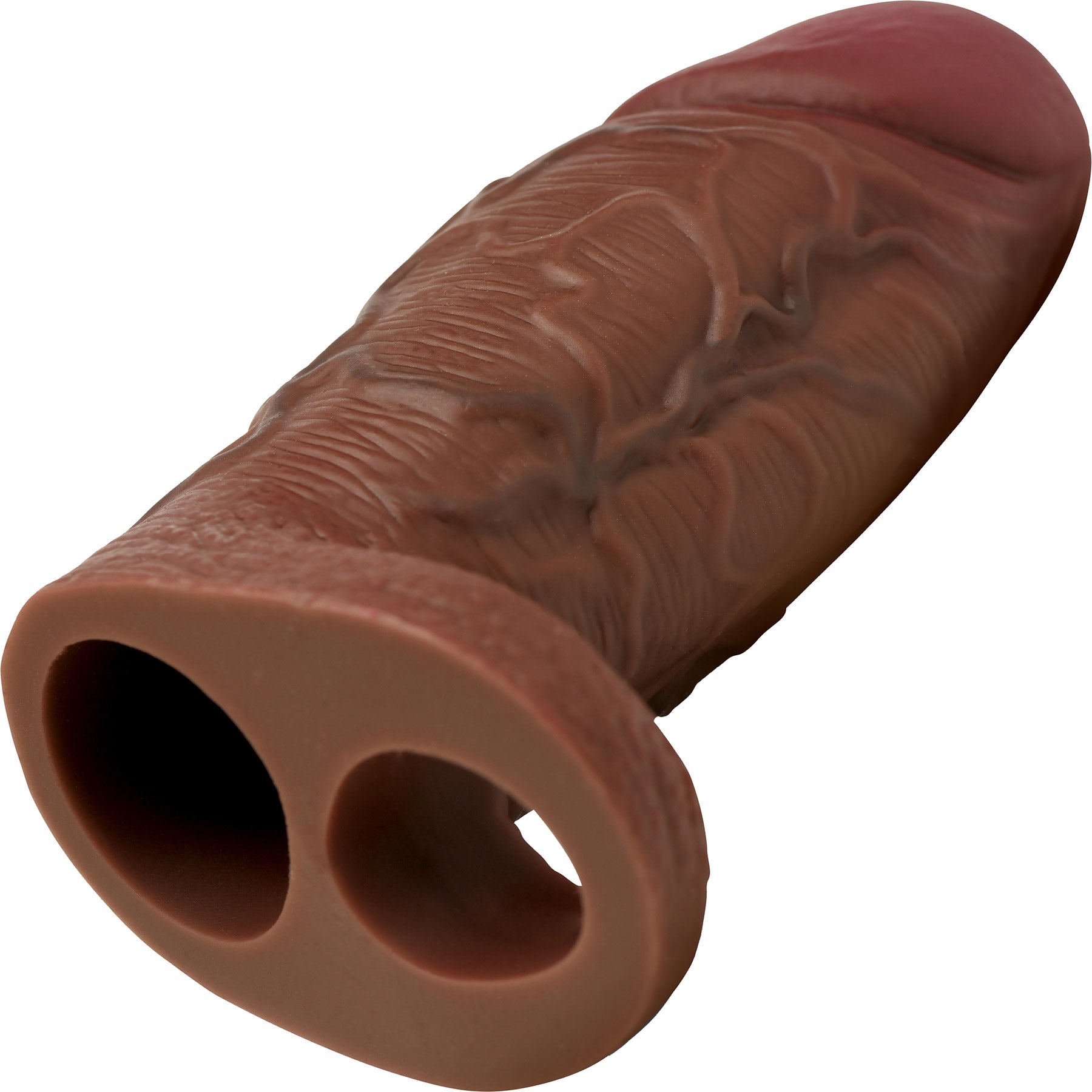 Jock Enhancers Open Ended Silicone Penis Extension Sleeve - Chocolate