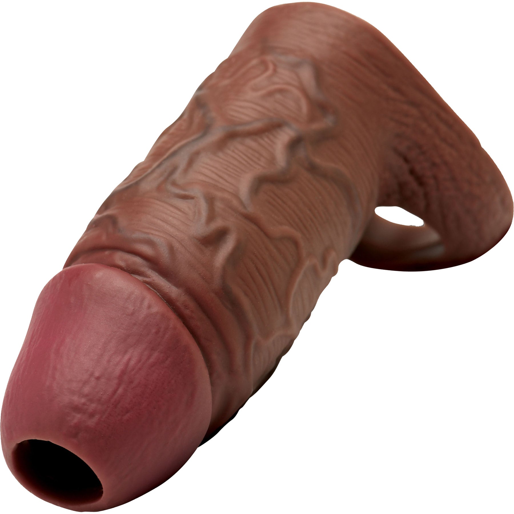Jock Enhancers Open Ended Silicone Penis Extension Sleeve - Chocolate