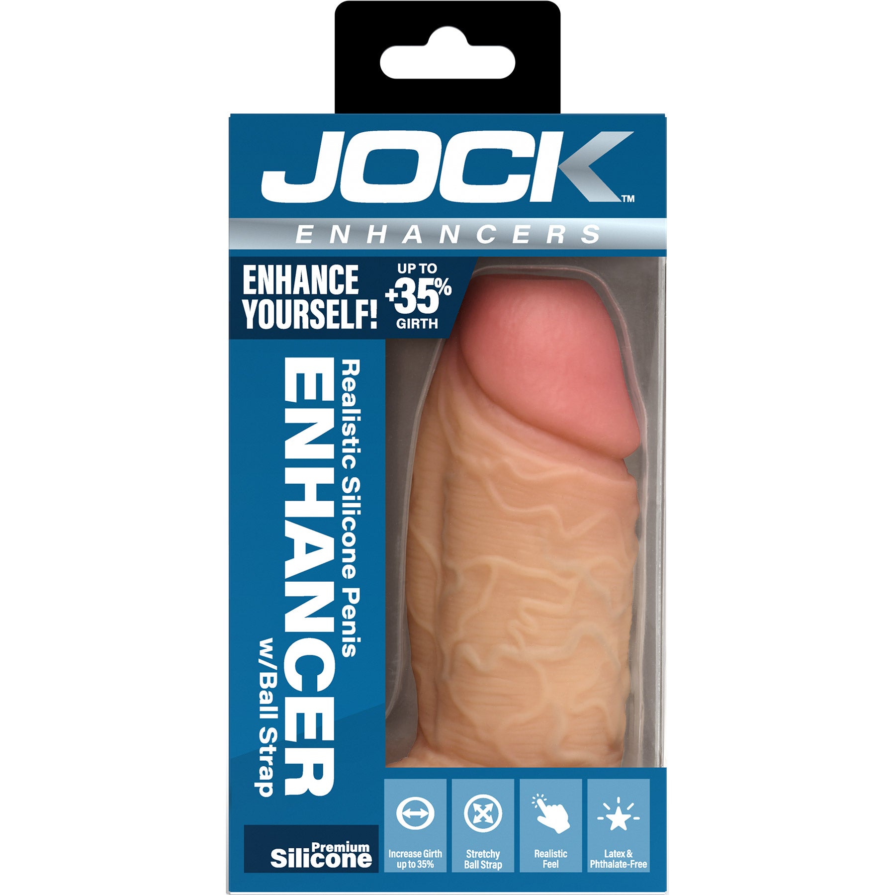 Jock Enhancers Open Ended Silicone Penis Extension Sleeve - Vanilla
