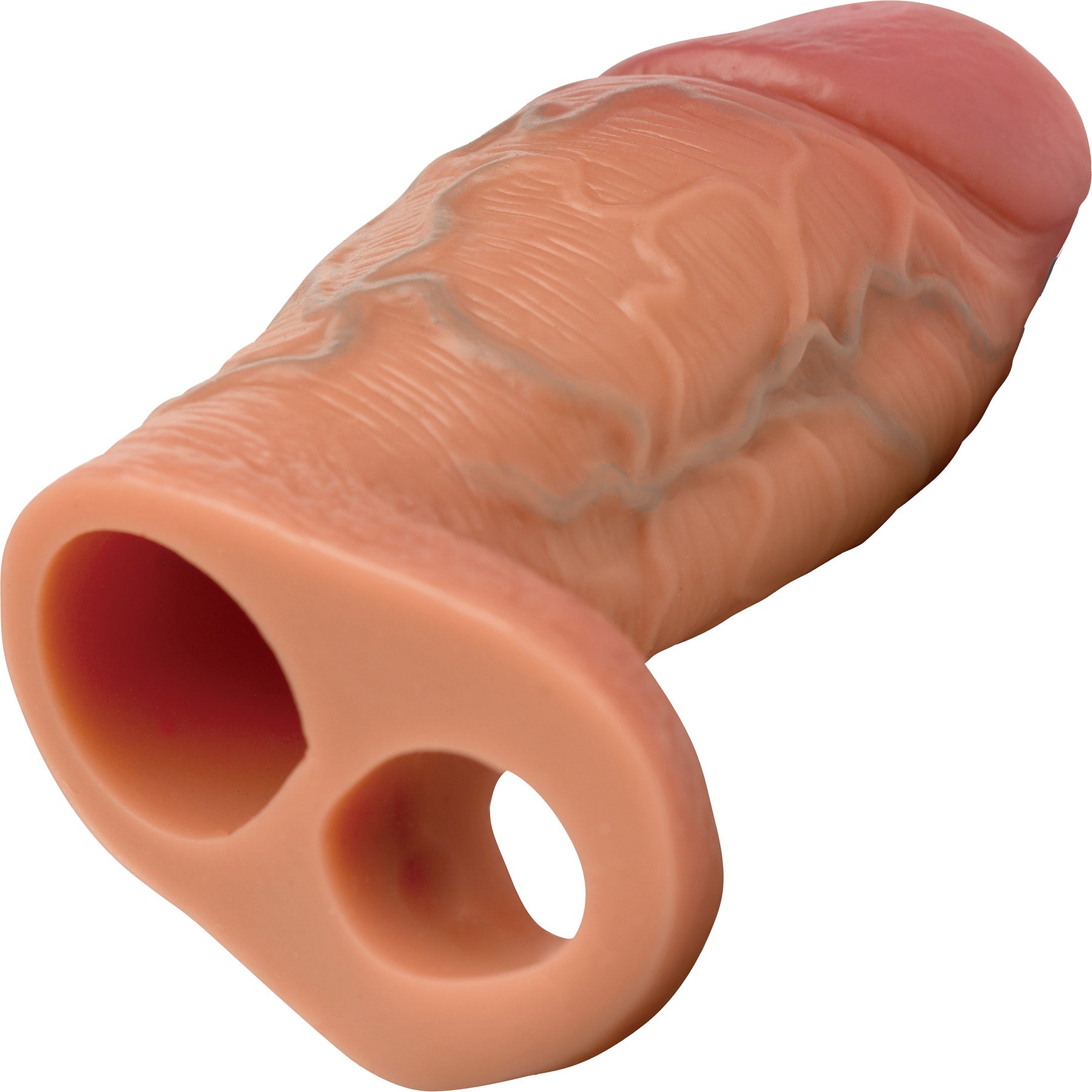 Jock Enhancers Open Ended Silicone Penis Extension Sleeve - Caramel