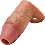 Jock Enhancers Open Ended Silicone Penis Extension Sleeve - Caramel