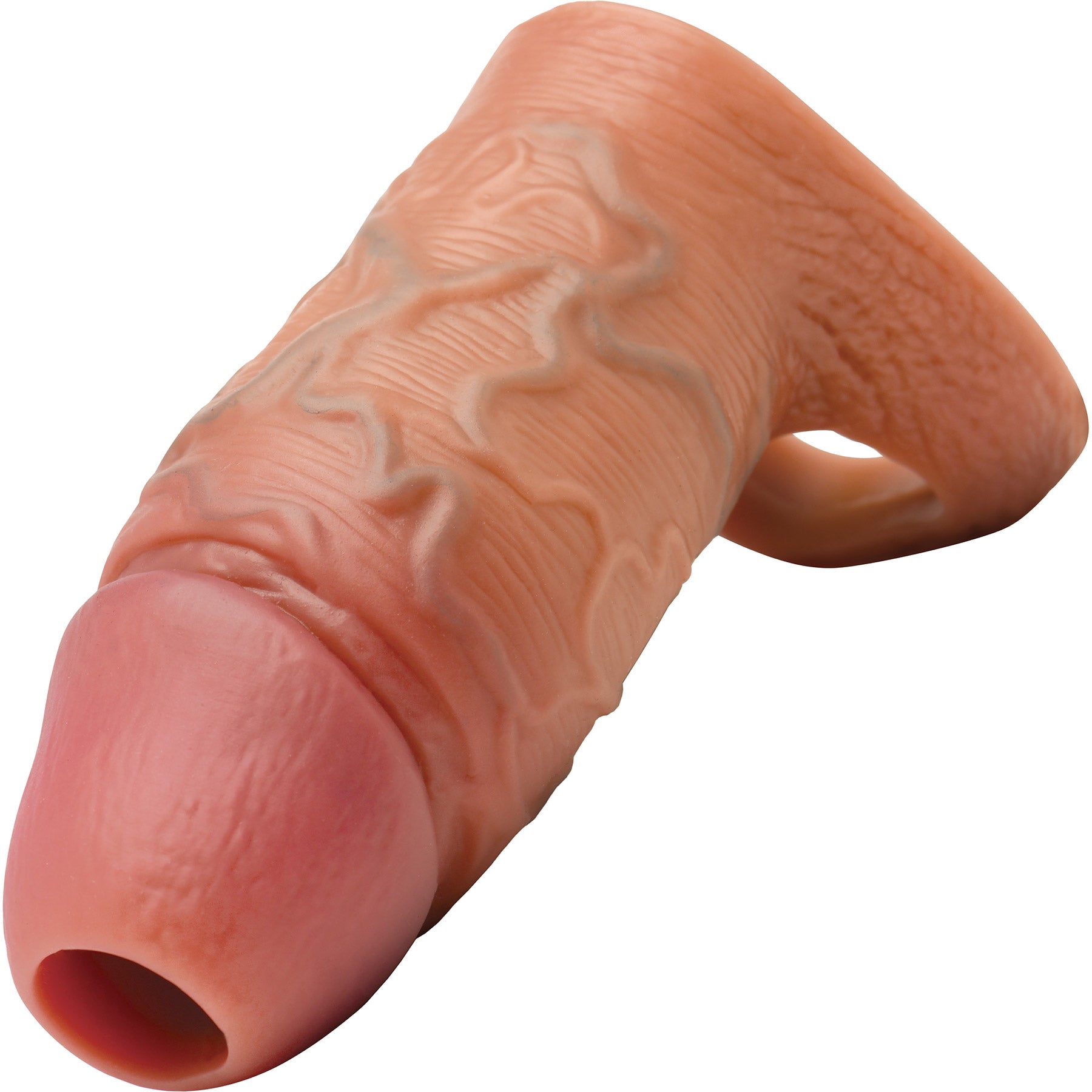 Jock Enhancers Open Ended Silicone Penis Extension Sleeve - Caramel