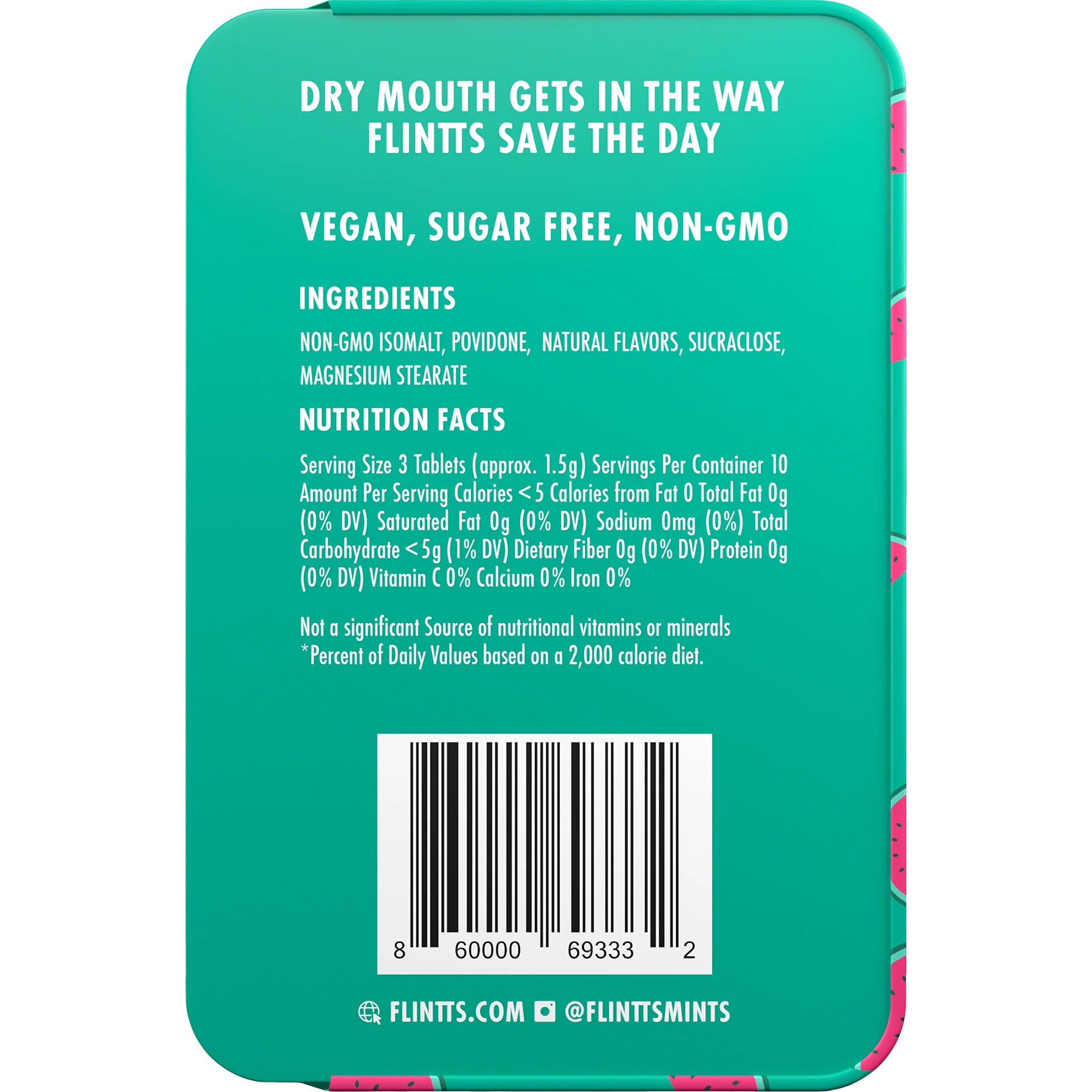 Flintts Mints Mouth Watering Oral Delights - Cool Watermelon