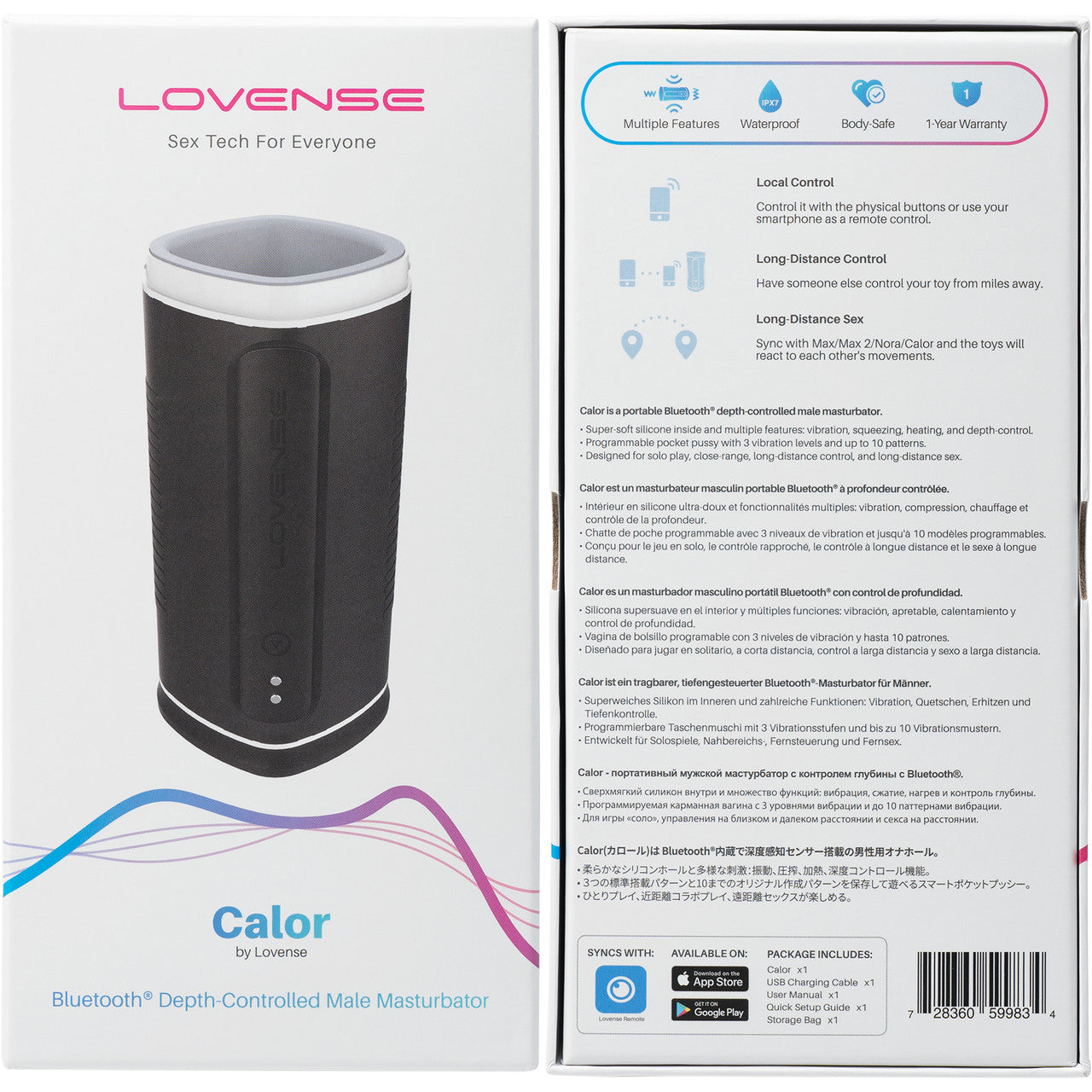 Lovense Calor Depth-Controlled App Compatible Heating & Vibrating Penis Masturbator