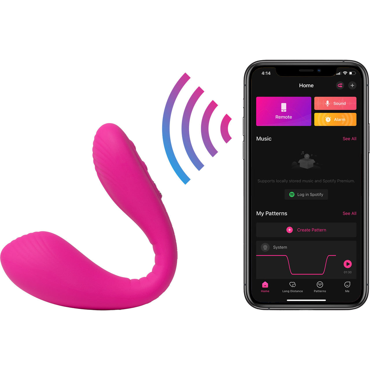 Lovense Dolce Bluetooth Remote Controlled Waterproof Rechargeable Silicone Dual Clit & G-Spot Vibrator