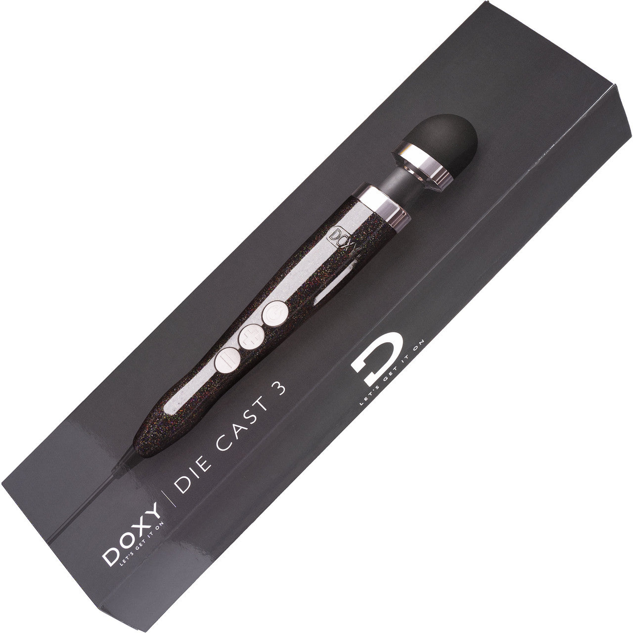 Doxy Die Cast 3 Extra Powerful Massage Wand Vibrator - Disco Black