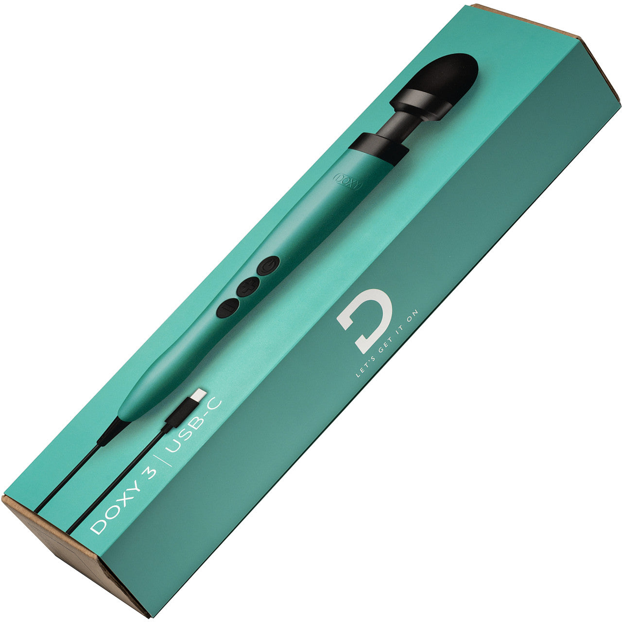 DOXY 3 USB-C Powerful Massage Wand Vibrator - Turquoise