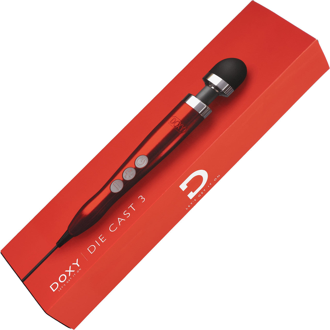 Doxy Die Cast 3 Extra Powerful Massage Wand Vibrator - Candy Red