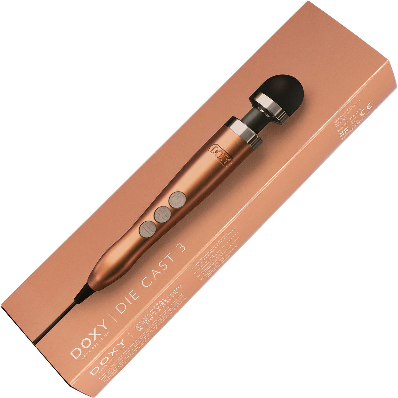 Doxy Die Cast 3 Extra Powerful Massage Wand Vibrator - Rose Gold
