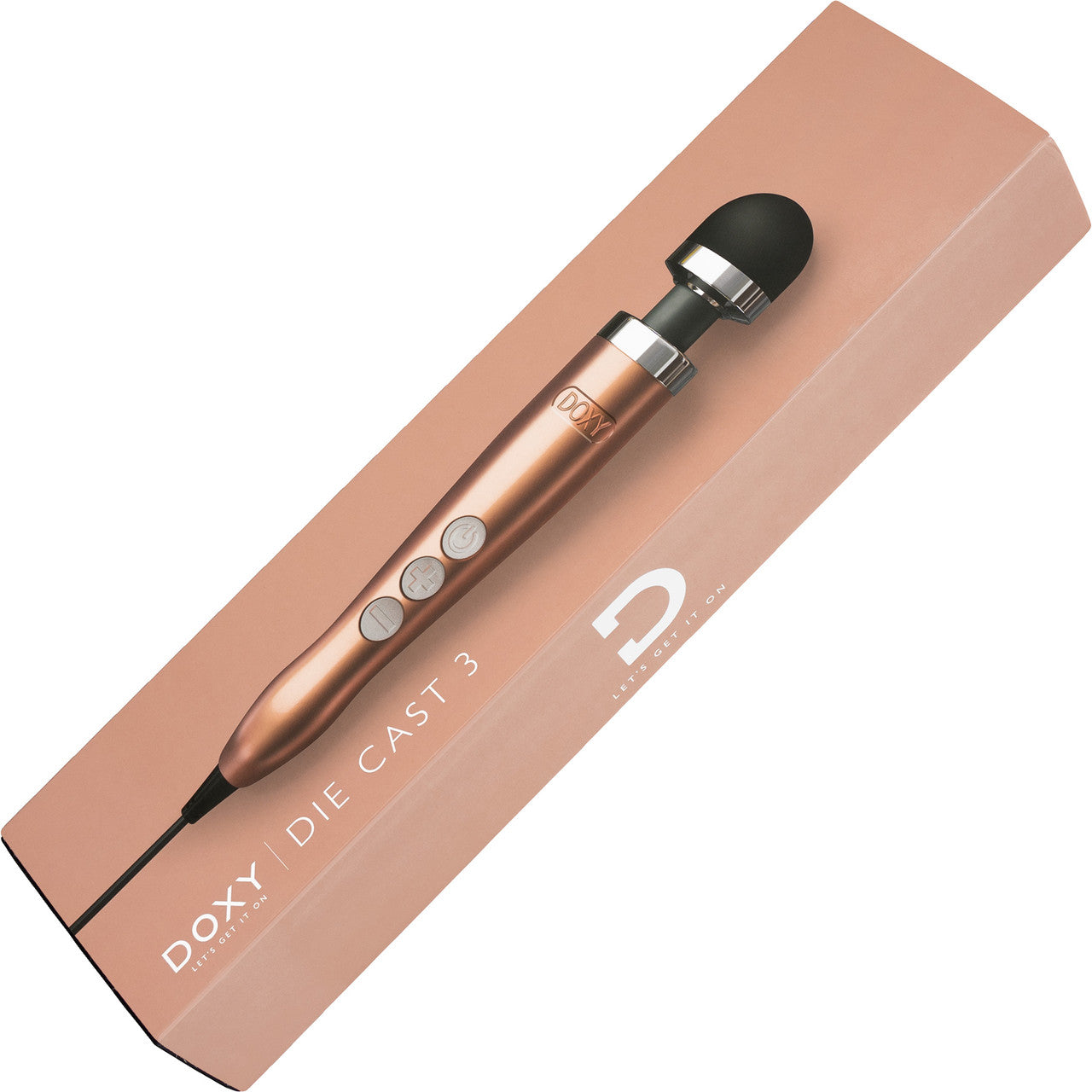 Doxy Die Cast 3 Extra Powerful Massage Wand Vibrator - Rose Gold