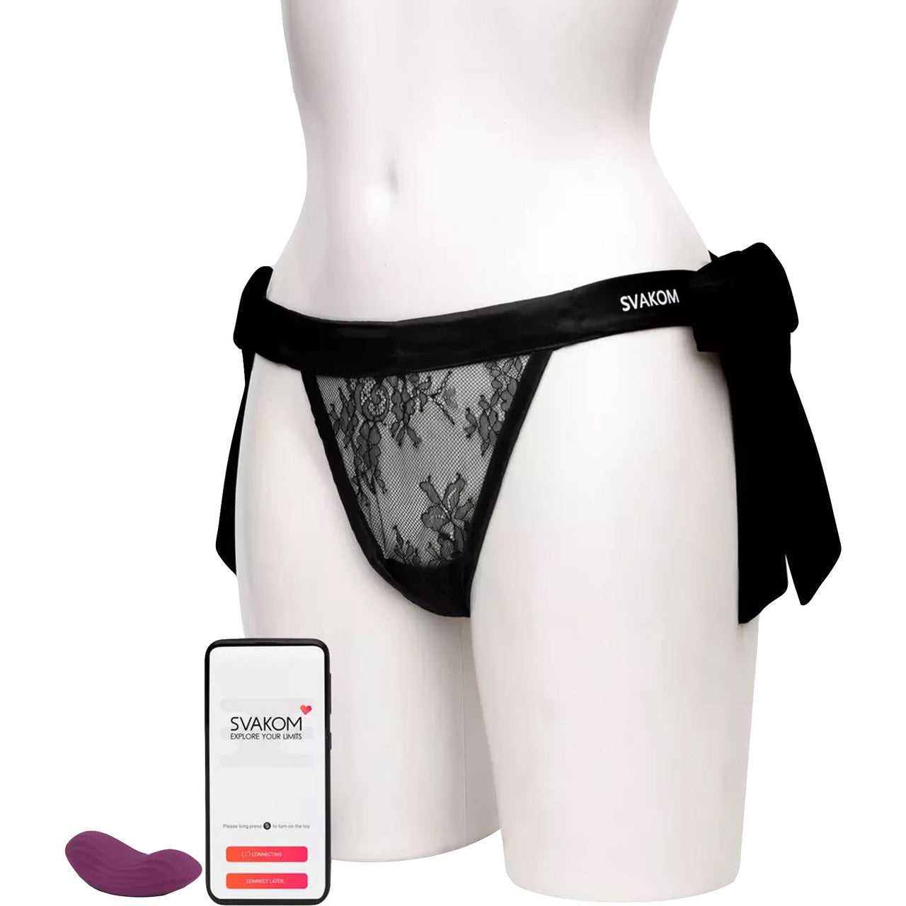 Svakom Edeny Interactive App Enabled Silicone Clitoral Stimulator With Panties  - Purple