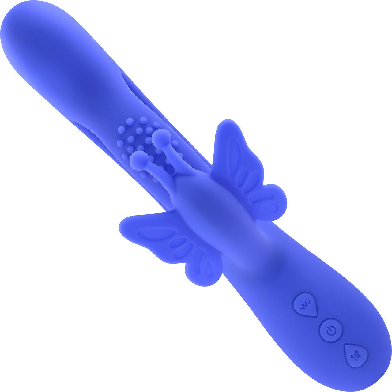 Butterfly Dreams Rechargeable Waterproof Silicone Dual Stimulating Vibrator By Evolved Novelties