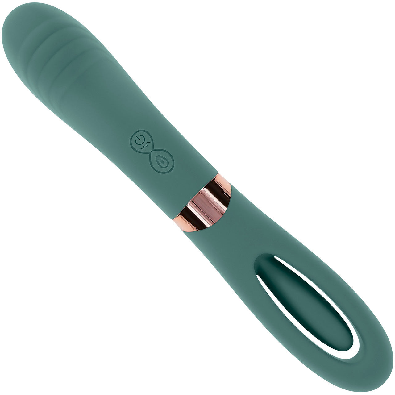 Chick Flick Waterproof Silicone Dual Ended Flickering Tongue G-Spot Vibrator By Evolved Novelties - Green