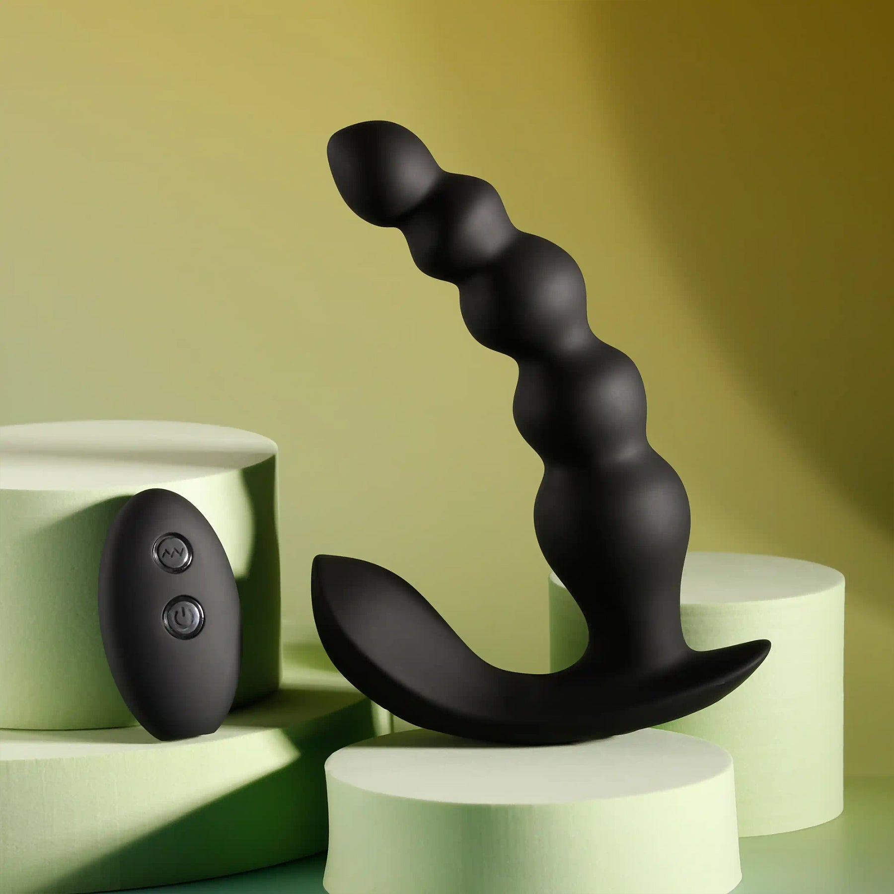 Bead Me Up Rechargeable Silicone Vibrating Anal Beads With Remote By Evolved Novelties