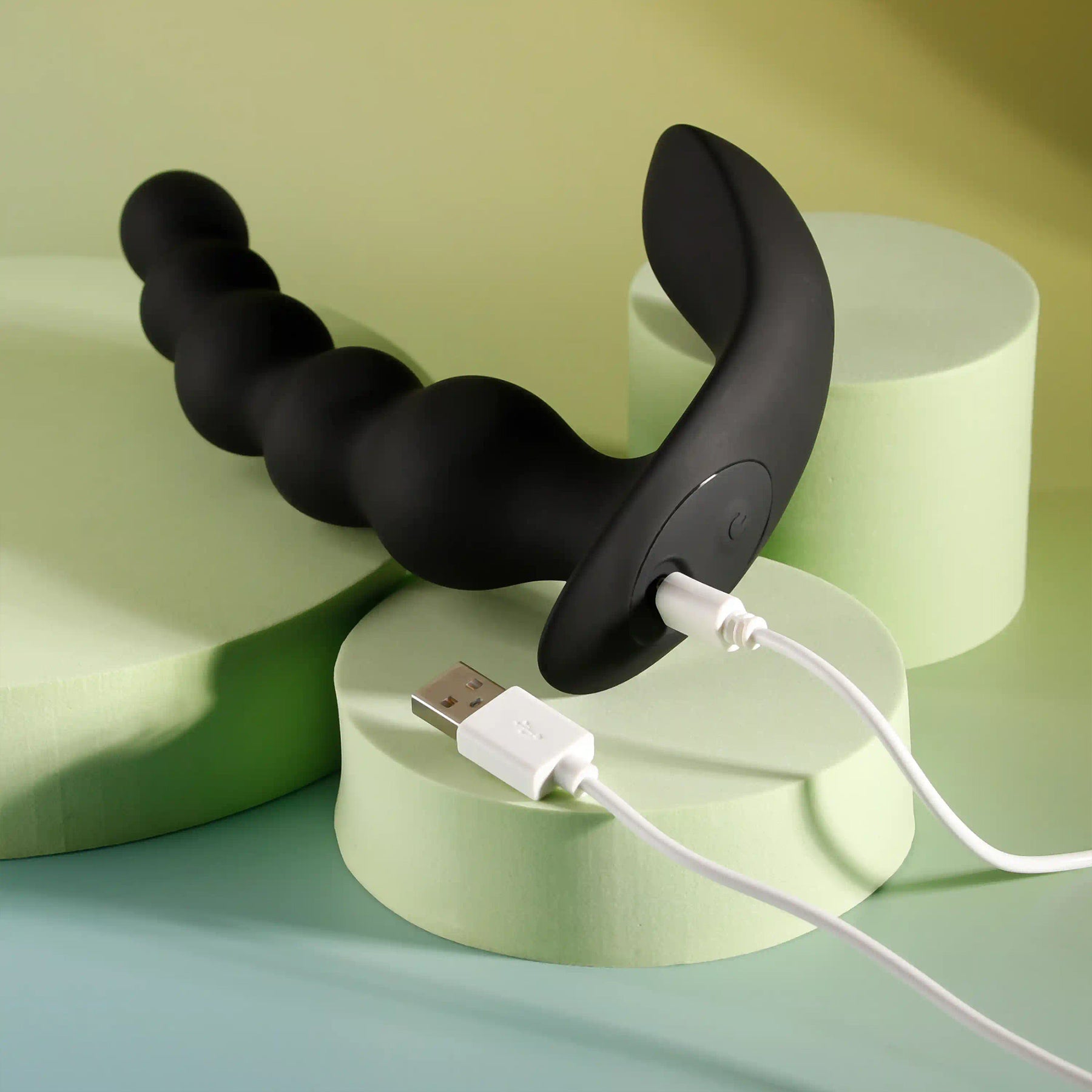 Bead Me Up Rechargeable Silicone Vibrating Anal Beads With Remote By Evolved Novelties