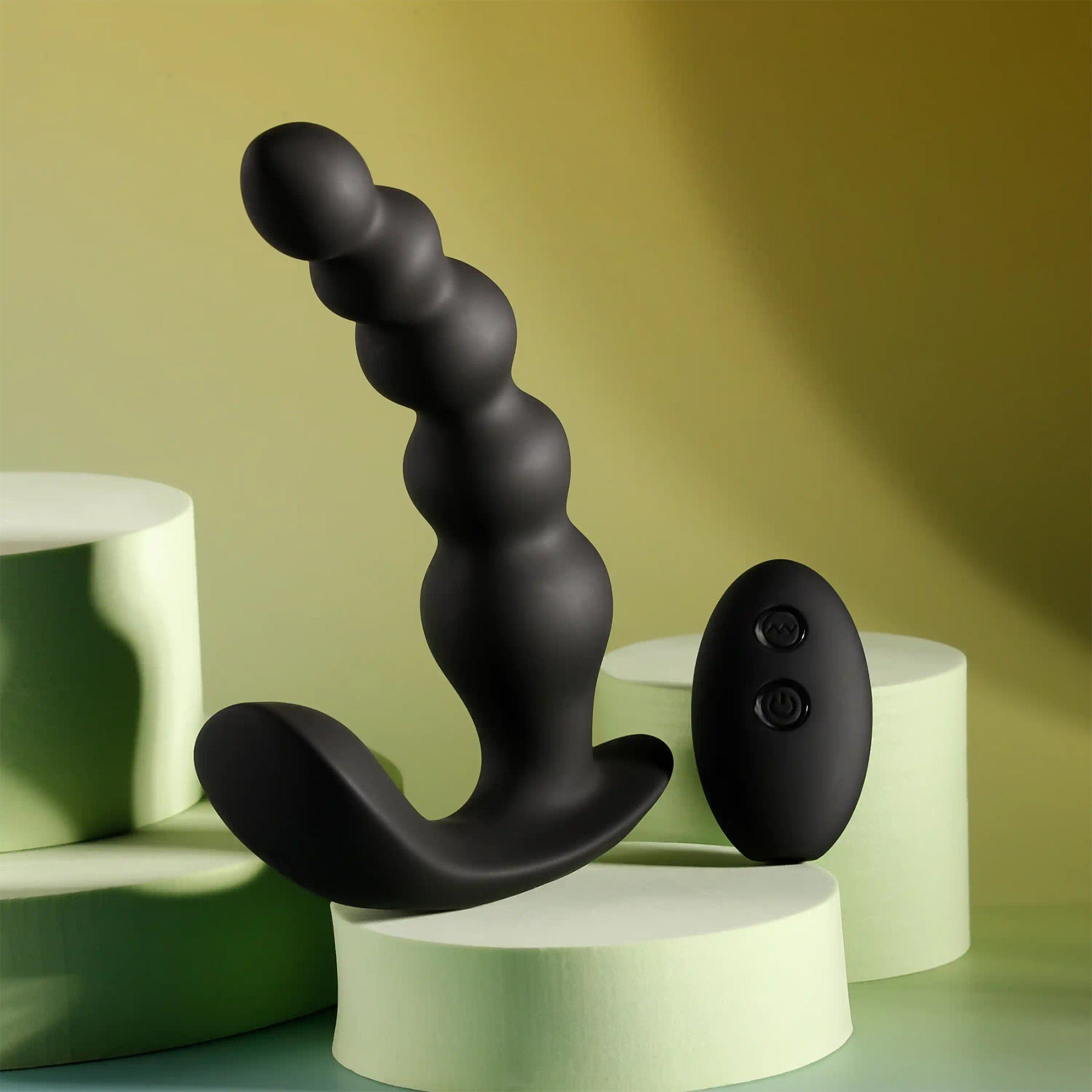 Bead Me Up Rechargeable Silicone Vibrating Anal Beads With Remote By Evolved Novelties