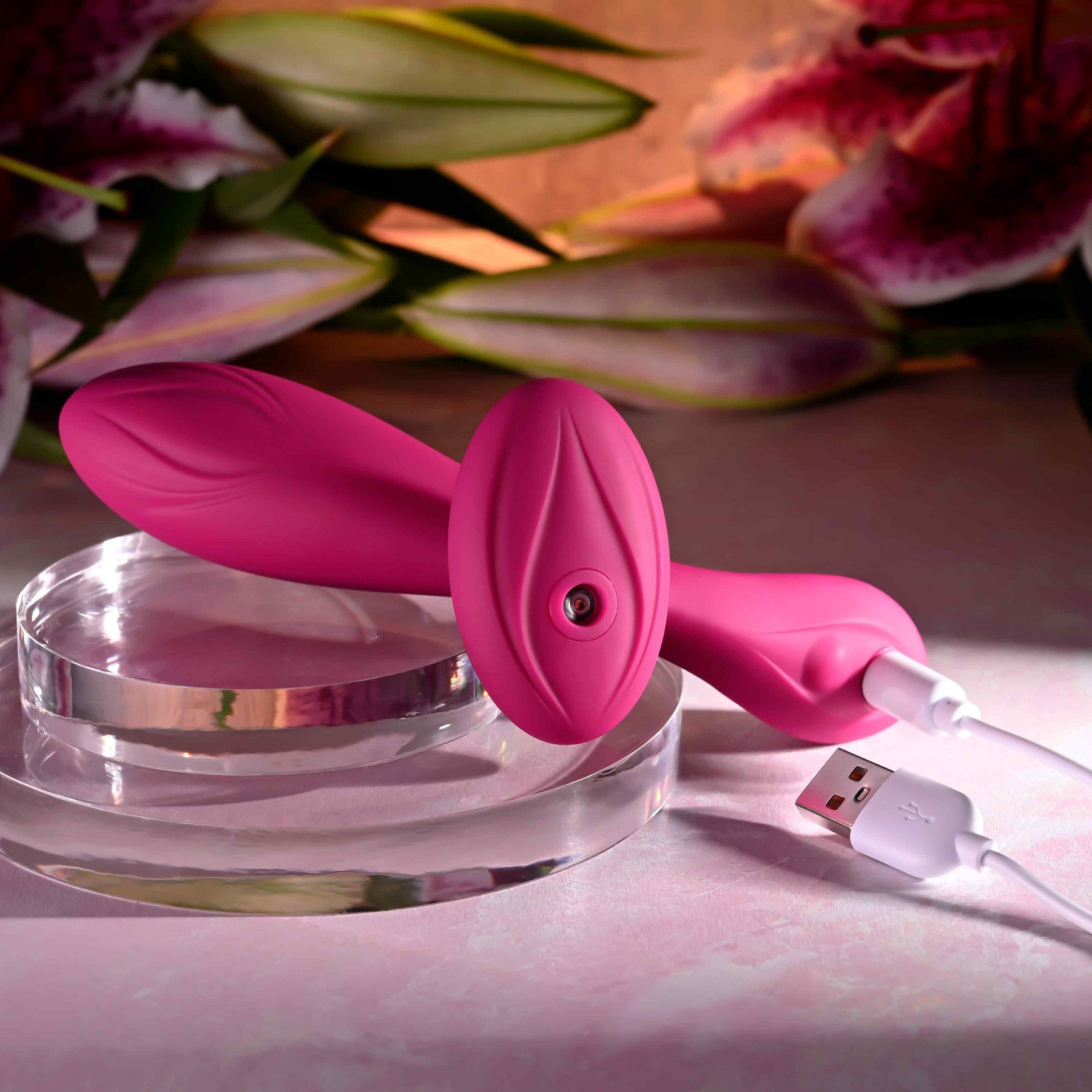 Cherry Pose Rechargeable Silicone Posable Vibrator With Remote By Evolved Novelties
