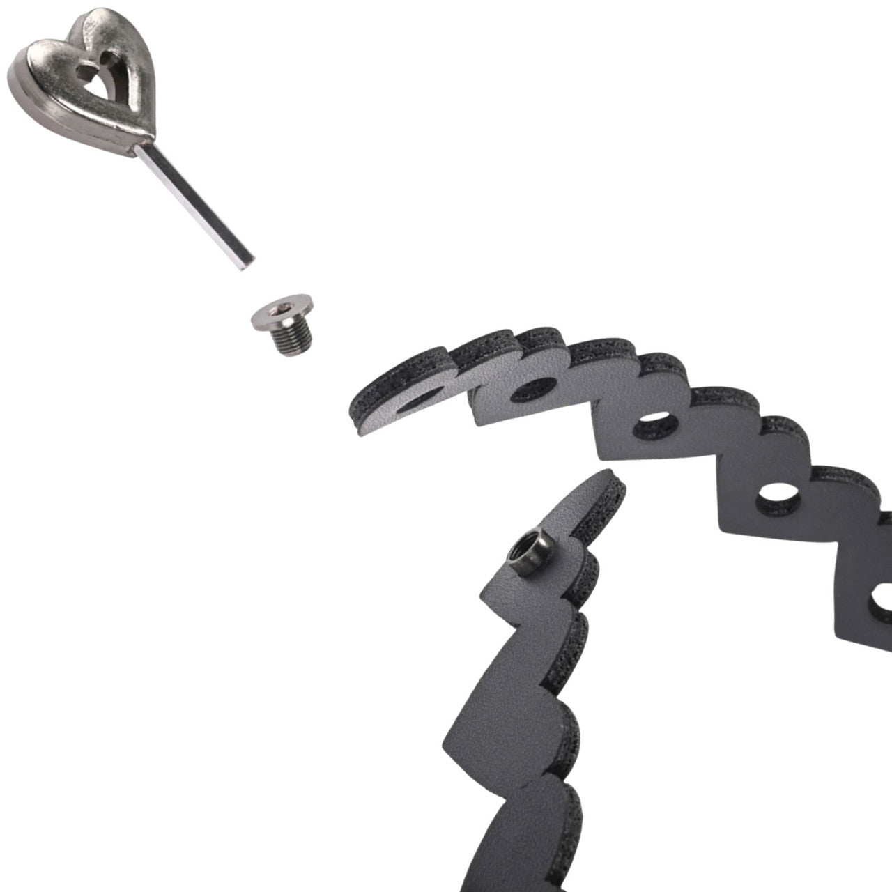 Sex & Mischief Heart Day Collar By Sportsheets - Black