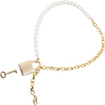 Sex & Mischief Pearl Day Collar By Sportsheets - White & Gold