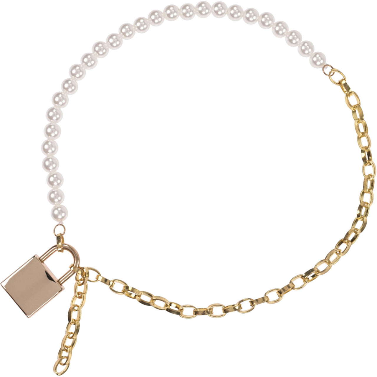 Sex & Mischief Pearl Day Collar By Sportsheets - White & Gold