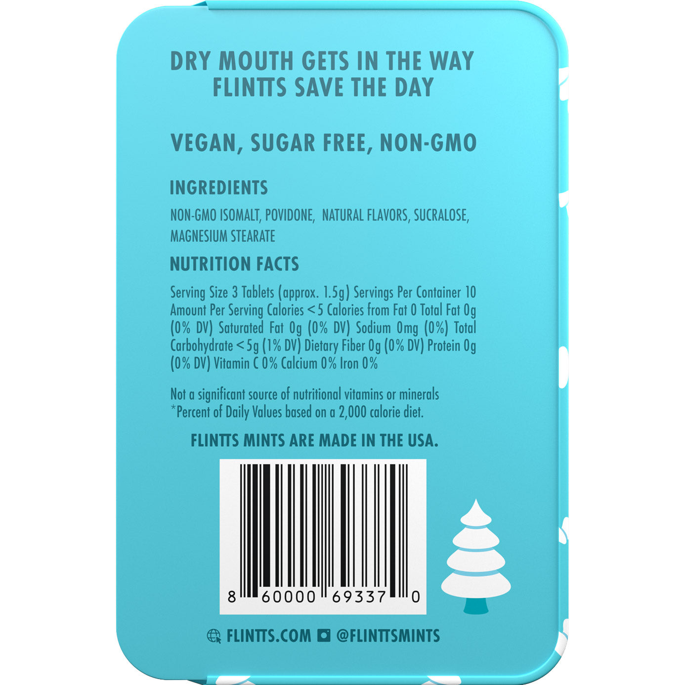 Flintts Mints Mouth Watering Oral Delights - Snowy Pine