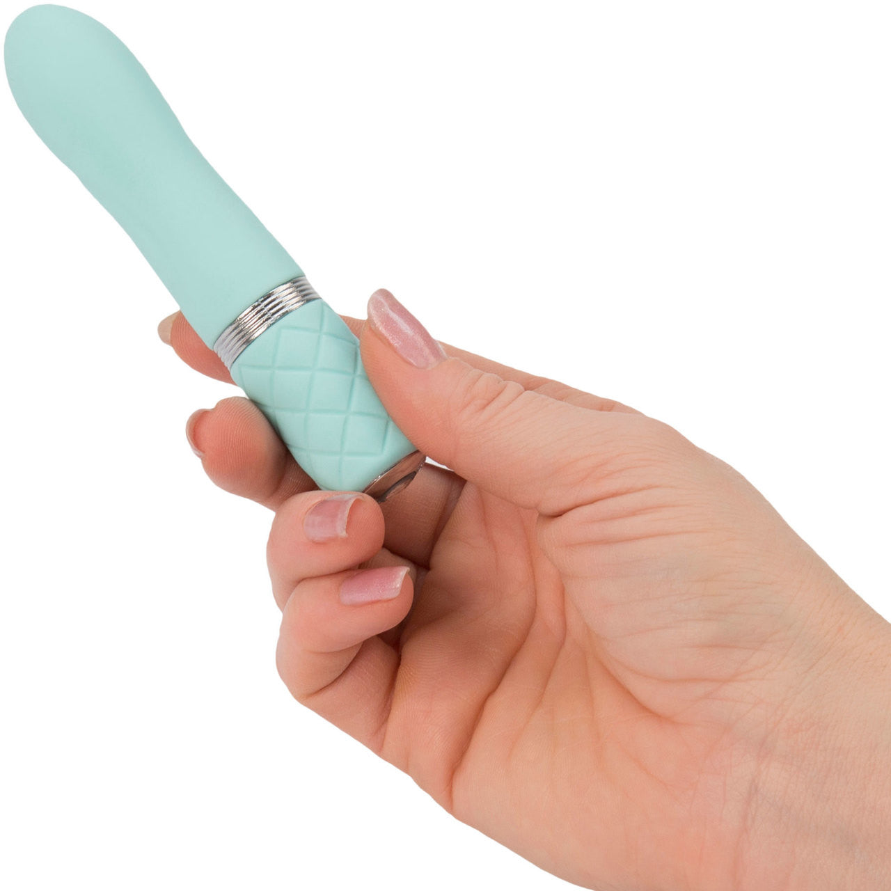 Pillow Talk Flirty Silicone Waterproof Rechargeable Mini Vibrator - Teal
