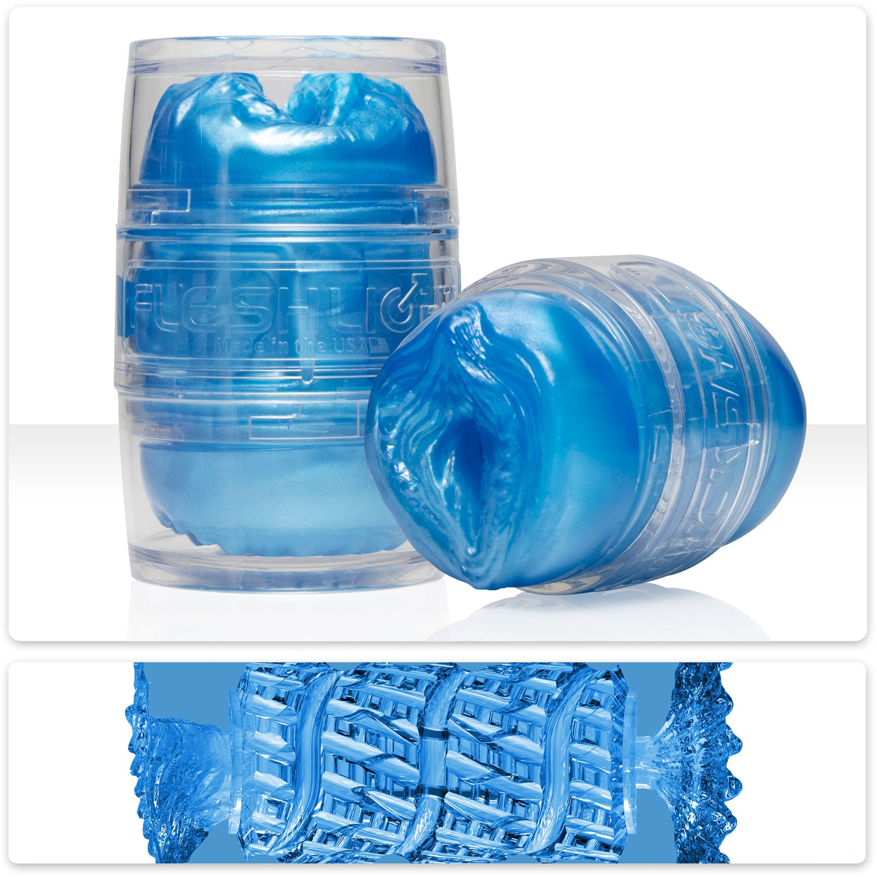 Fleshlight QUICKSHOT Alien Metallic Lady & Butt - Compact Masturbation Sleeve - Blue