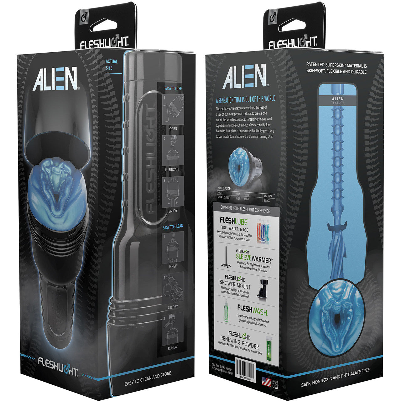 Fleshlight Freaks Alien Blue Metallic Fantasy Penis Masturbator