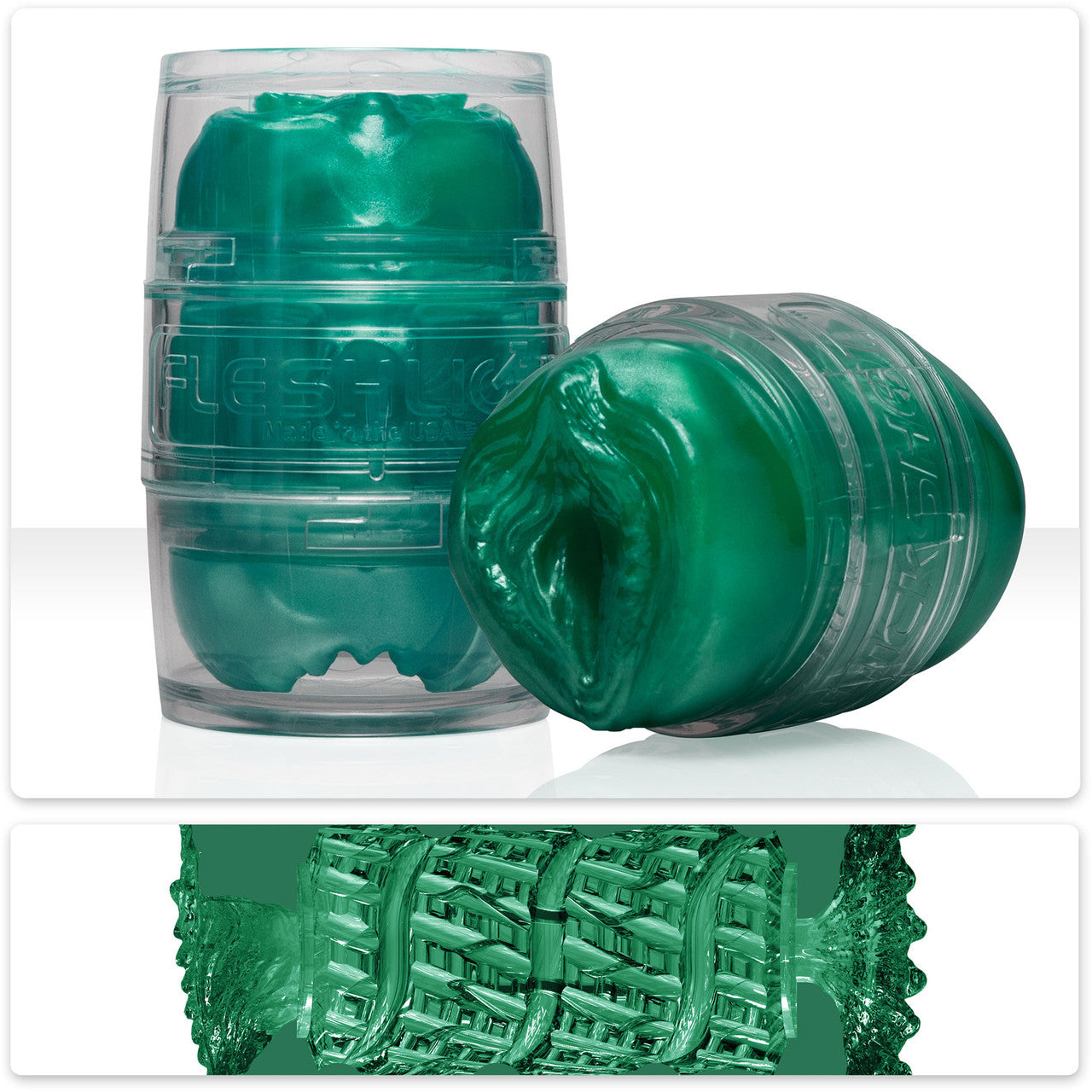 Fleshlight QUICKSHOT Alien Metallic Lady & Butt - Compact Masturbation Sleeve - Green