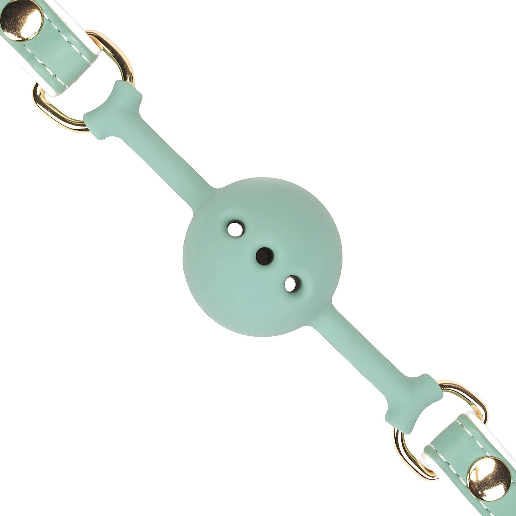 Fairy White & Green Breathable Silicone Ball Gag With Leather Straps By Liebe Seele