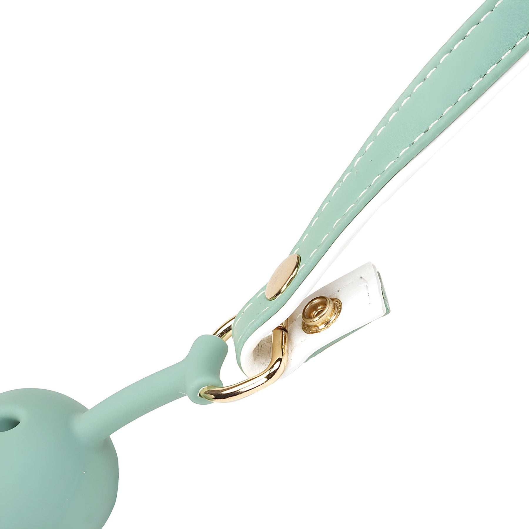 Fairy White & Green Breathable Silicone Ball Gag With Leather Straps By Liebe Seele