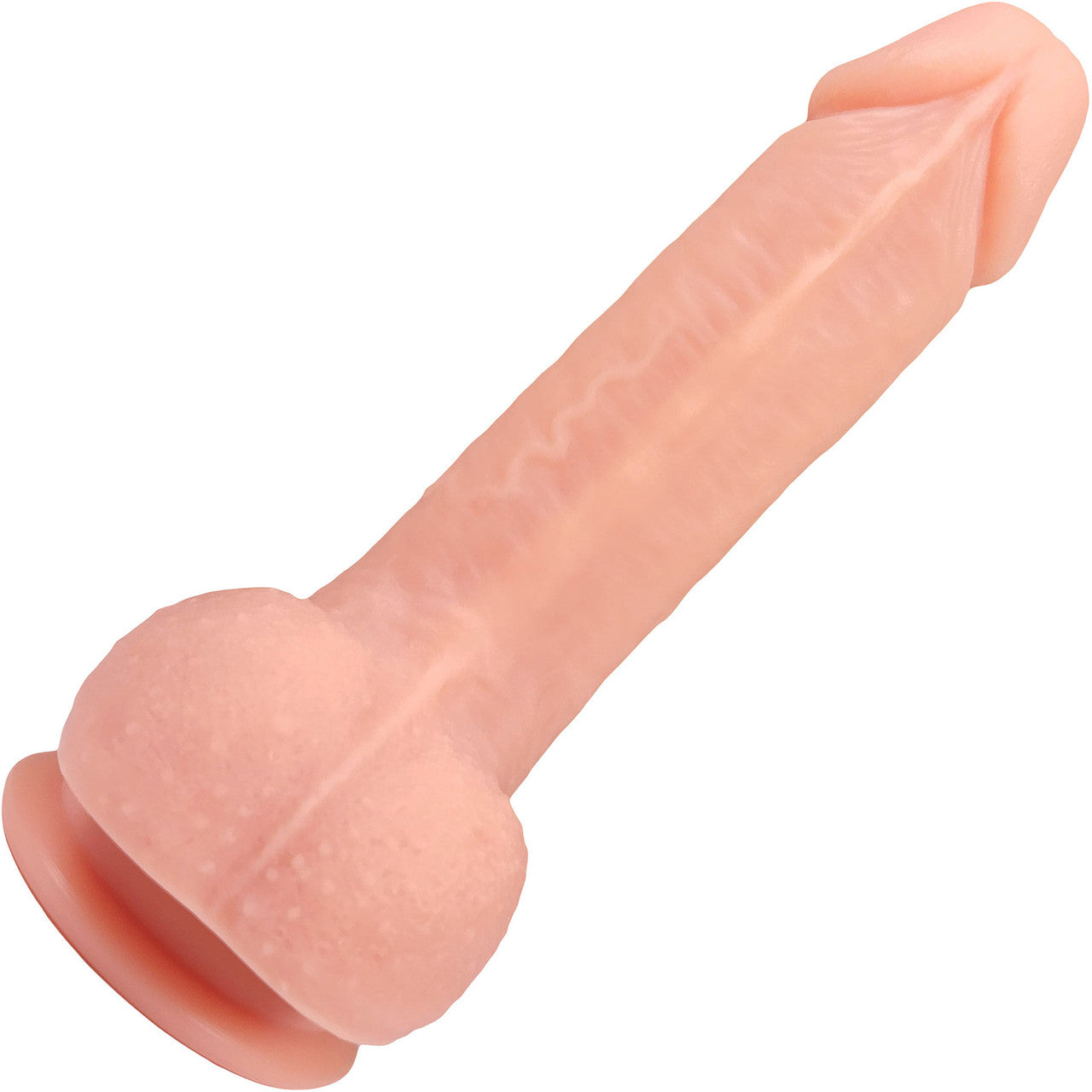 The Gamer 5 Inch Silicone Realistic Dildo With Balls & Suction Cup Base By Fukena - Vanilla