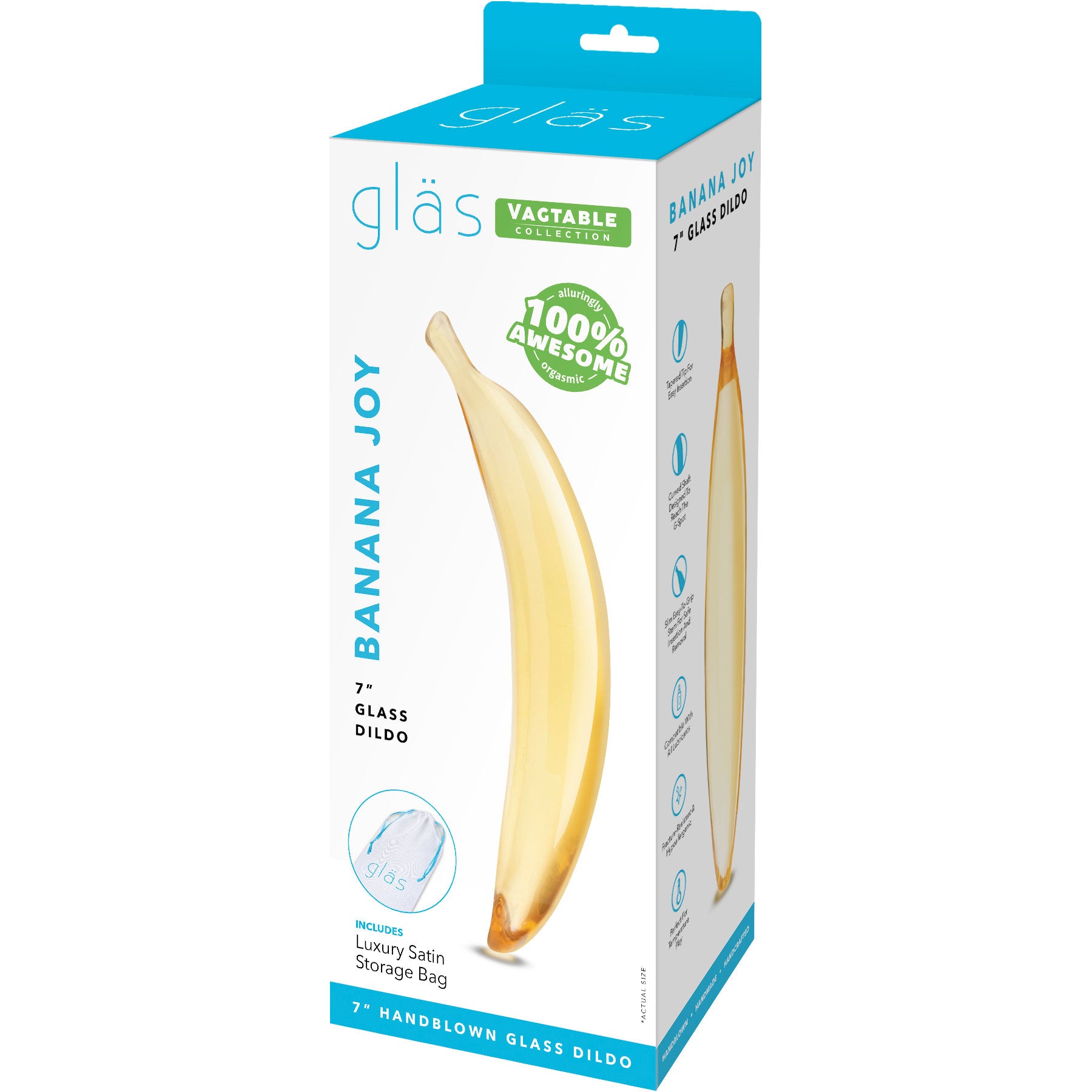 Gläs Banana Joy 7" Glass Dildo