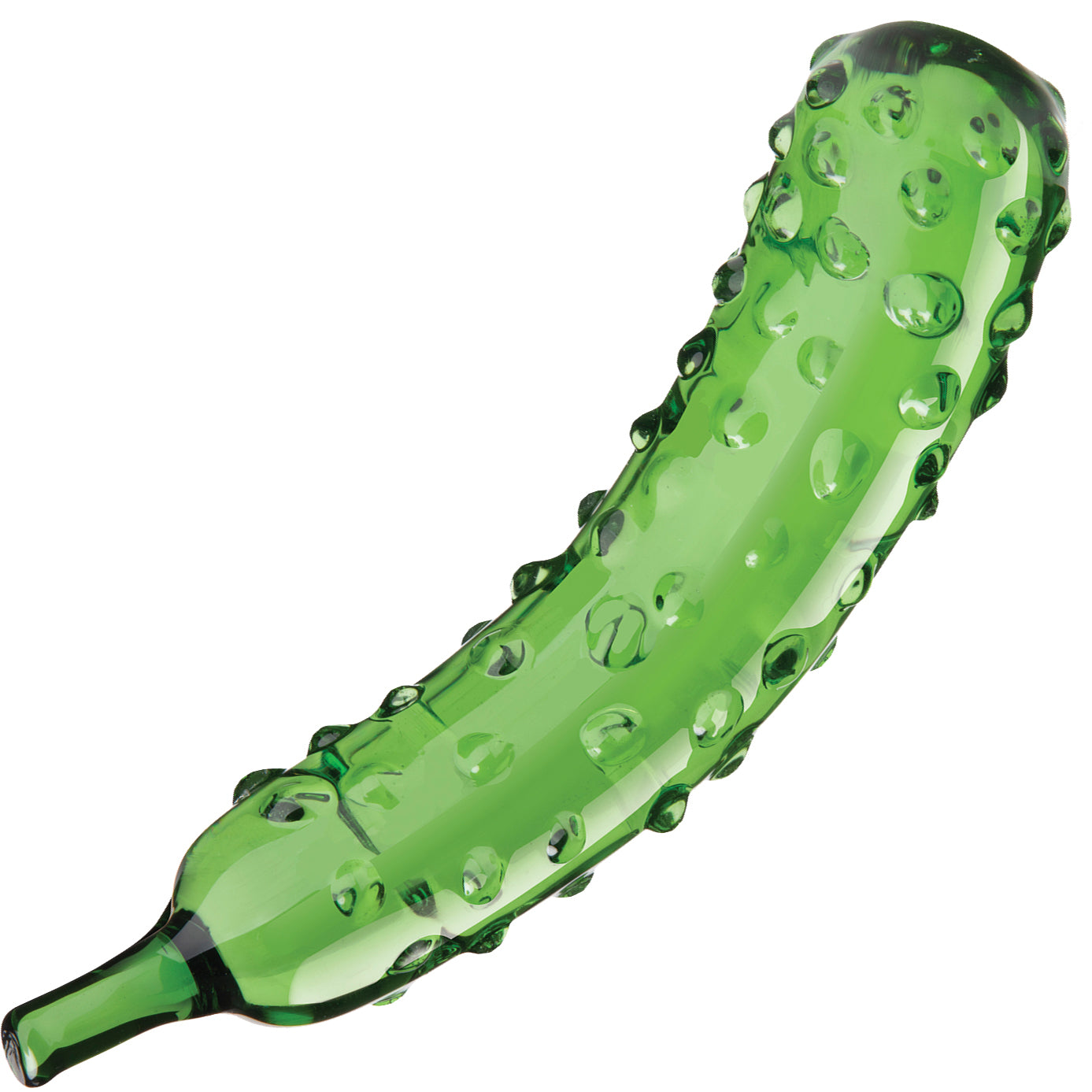 Gls Caressing Cucumber 8.25" Glass Dildo
