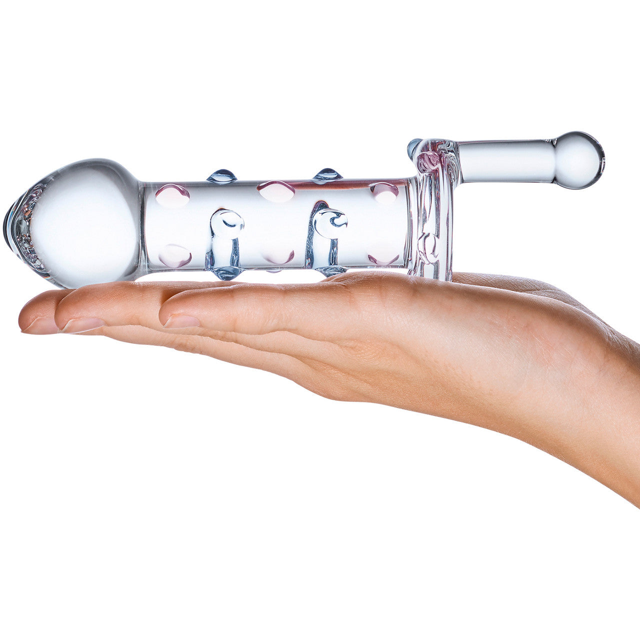 Gläs Candy Land Glass Juicer Dildo - Pink & Blue