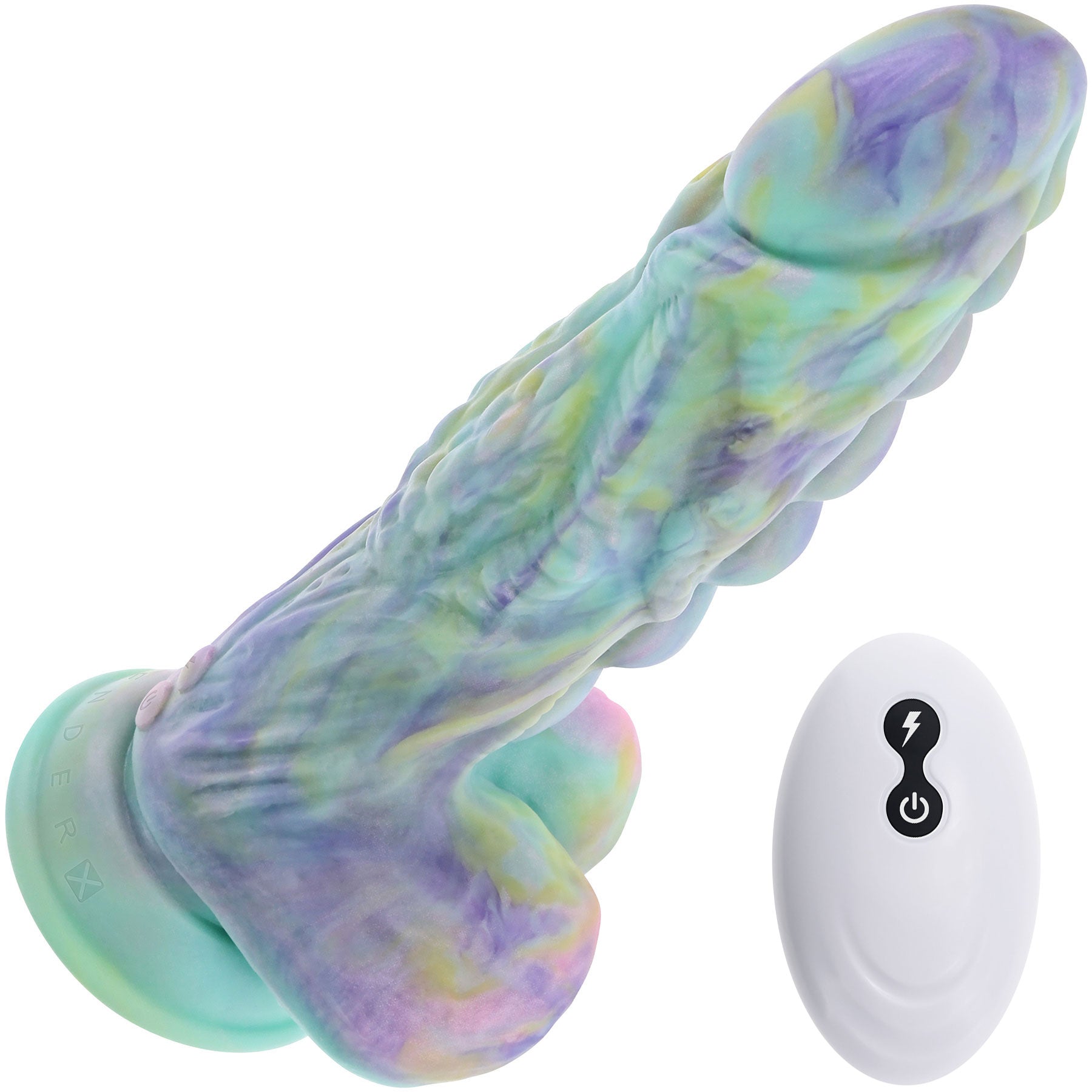 Gender X Monster's Ball 9.25" Silicone Thrusting Vibrating Dildo With Remote Gender X Monster's Ball 9.25" Silicone Thrusting Vibrating Dildo With Remote