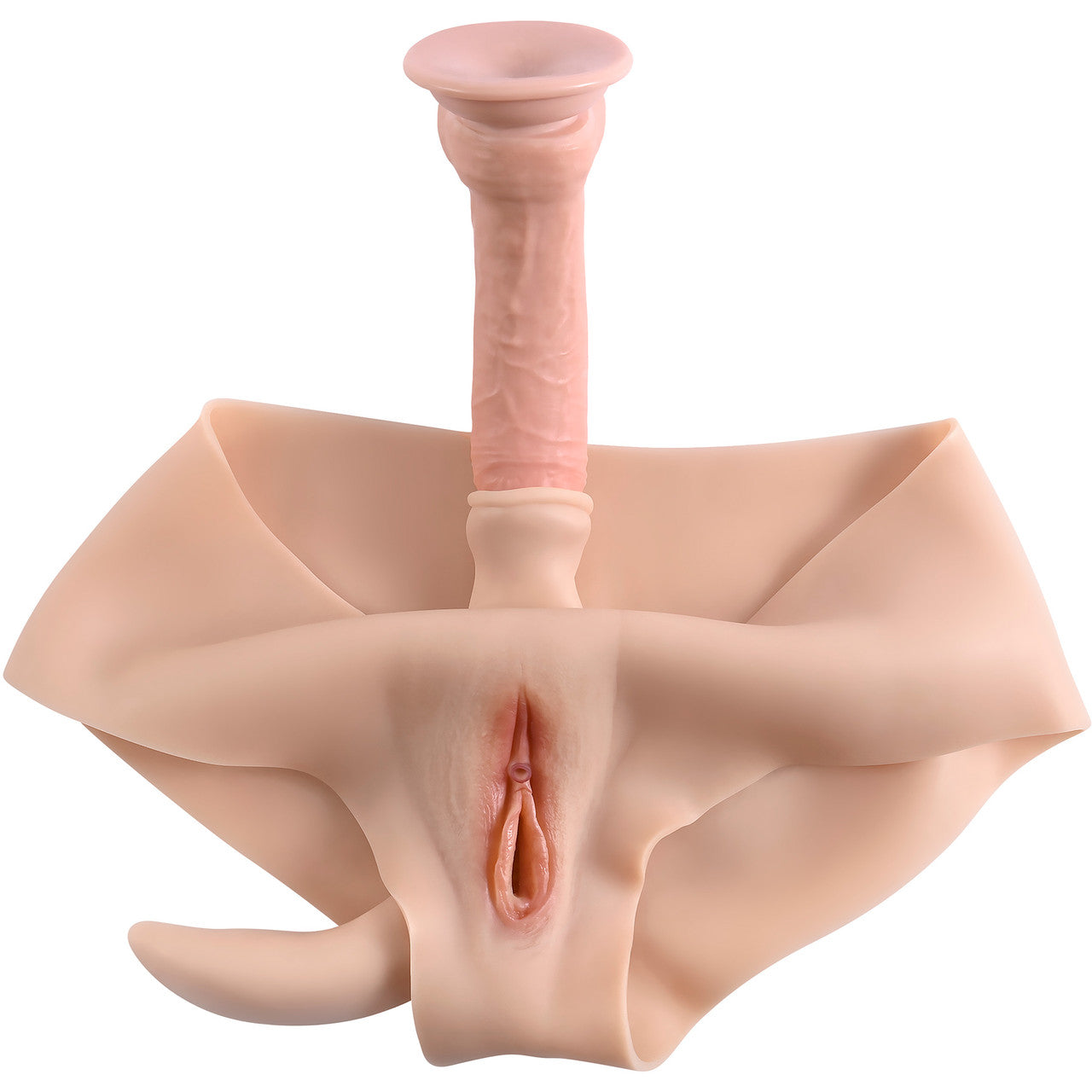 Gender X Undergarments Briefs Wearable Silicone Penetrable Vagina - Vanilla