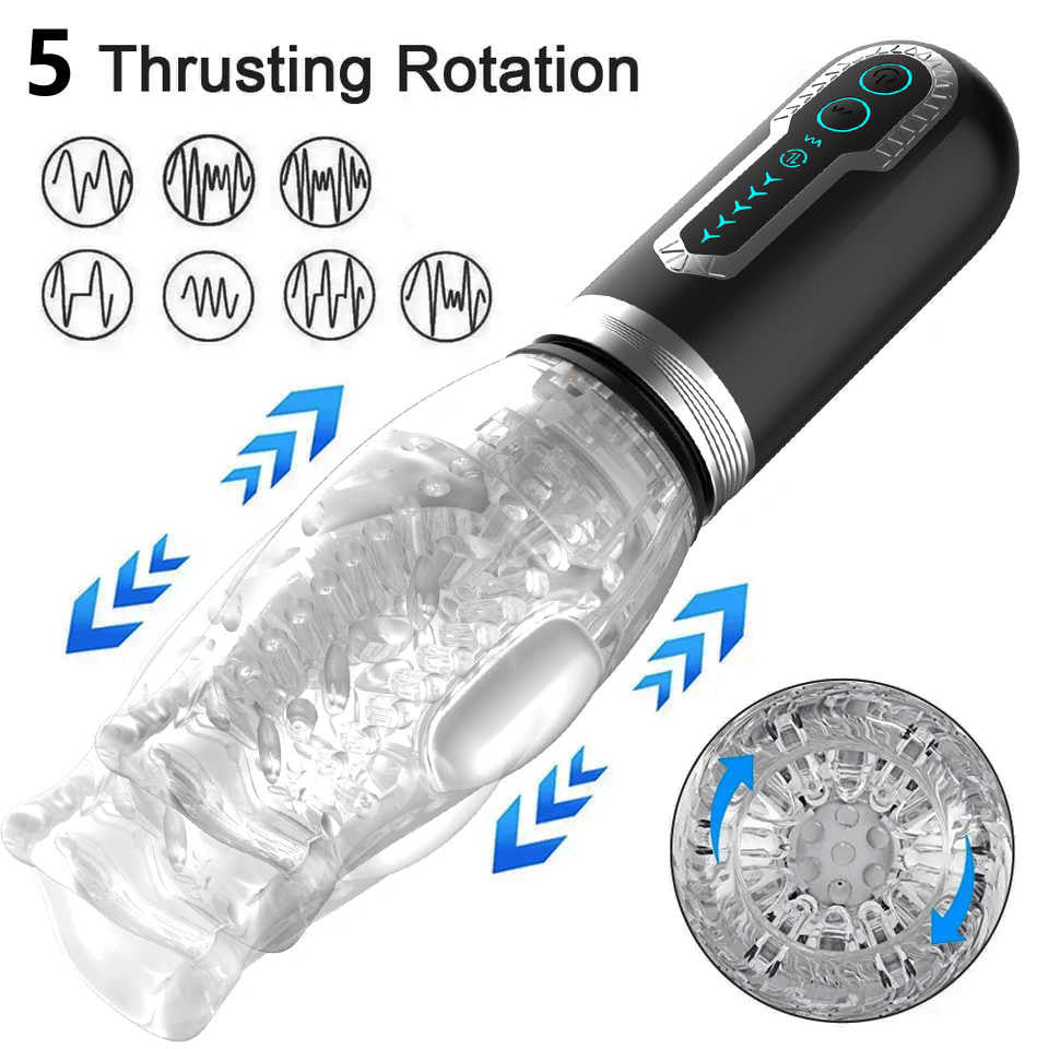 The Male Rose 3 Thrusting Rotating Vibrating Oral Sex Penis Masturbator