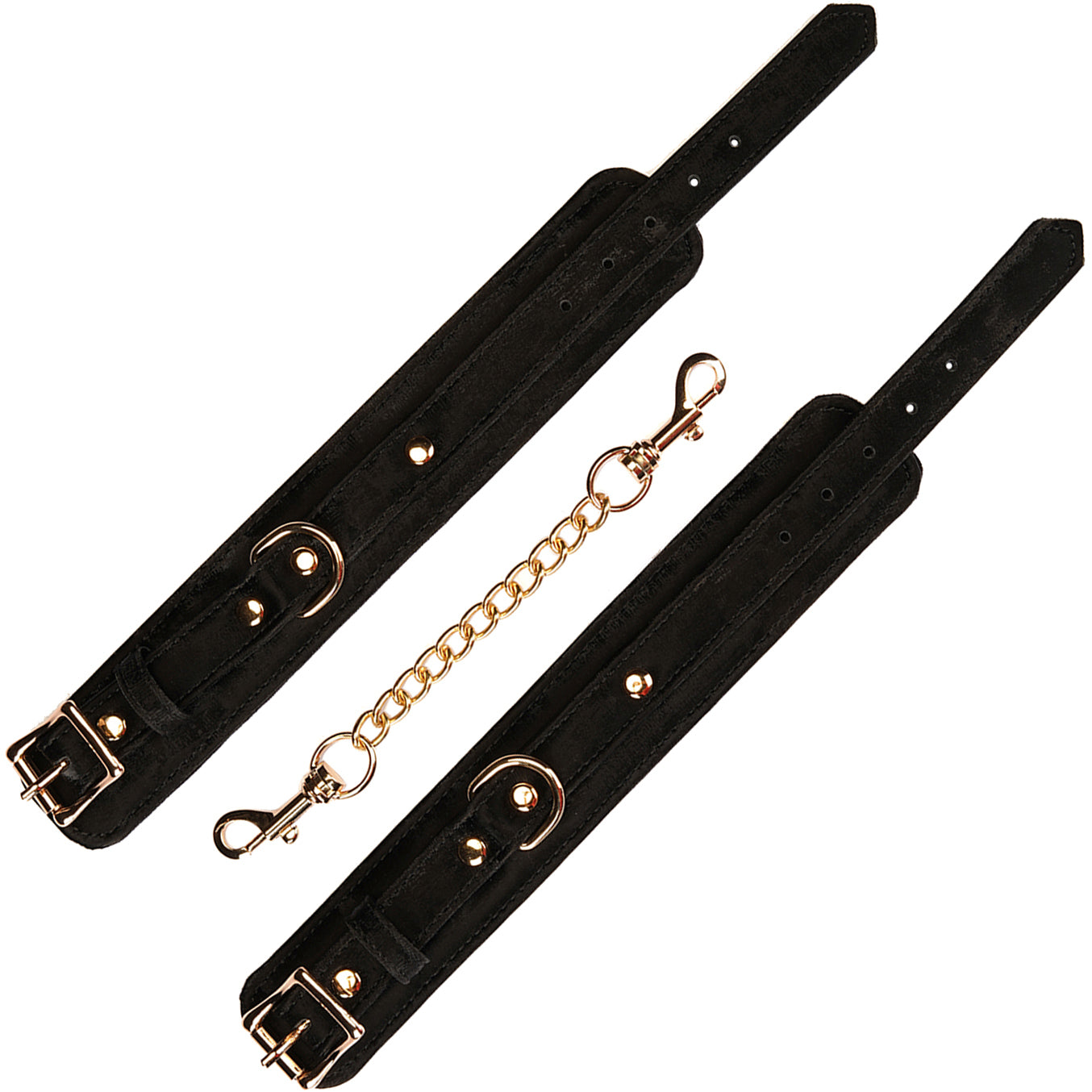 Boudoir Amor Black Handcuffs With Gold Hardware By Liebe Seele