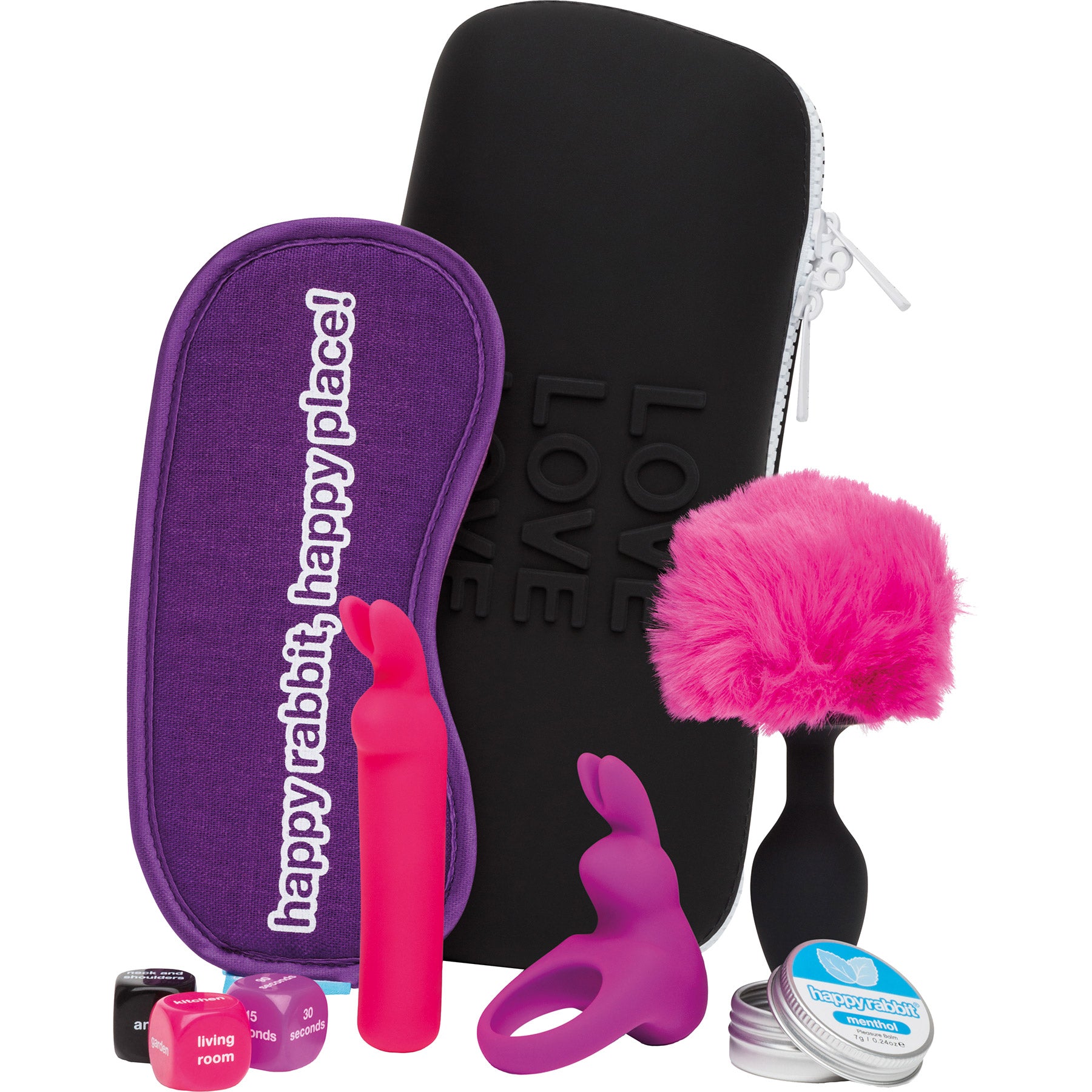 Happy Rabbit Couple's Pleasure Kit - 7 Pieces Happy Rabbit Couple's Pleasure Kit - 7 Pieces