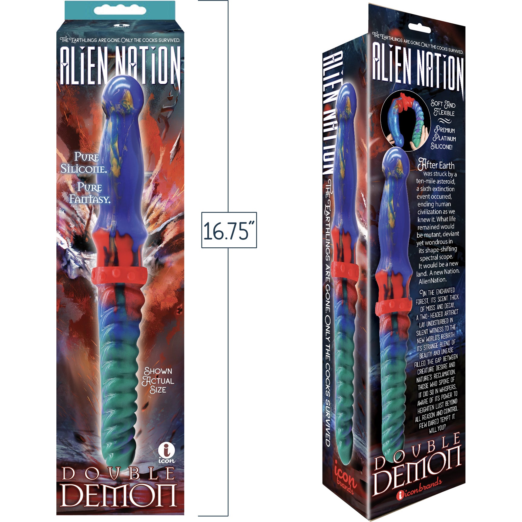 Double Demon Double Ended 13.75" Silicone Dildo By Alien Nation