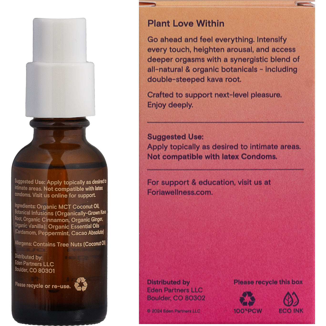 Foria Awaken Arousal Oil with Organic Botanicals 1 fl oz