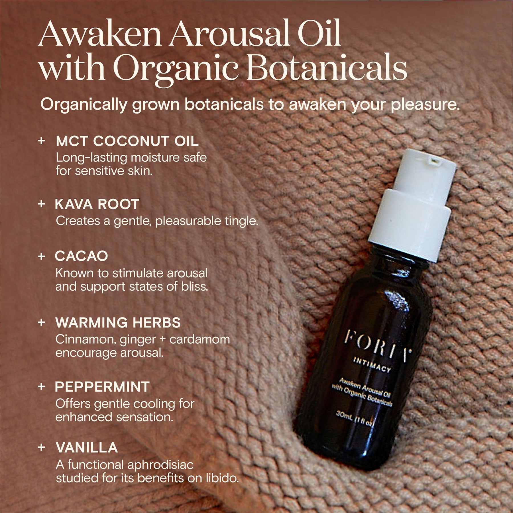 Foria Awaken Arousal Oil with Organic Botanicals 1 fl oz