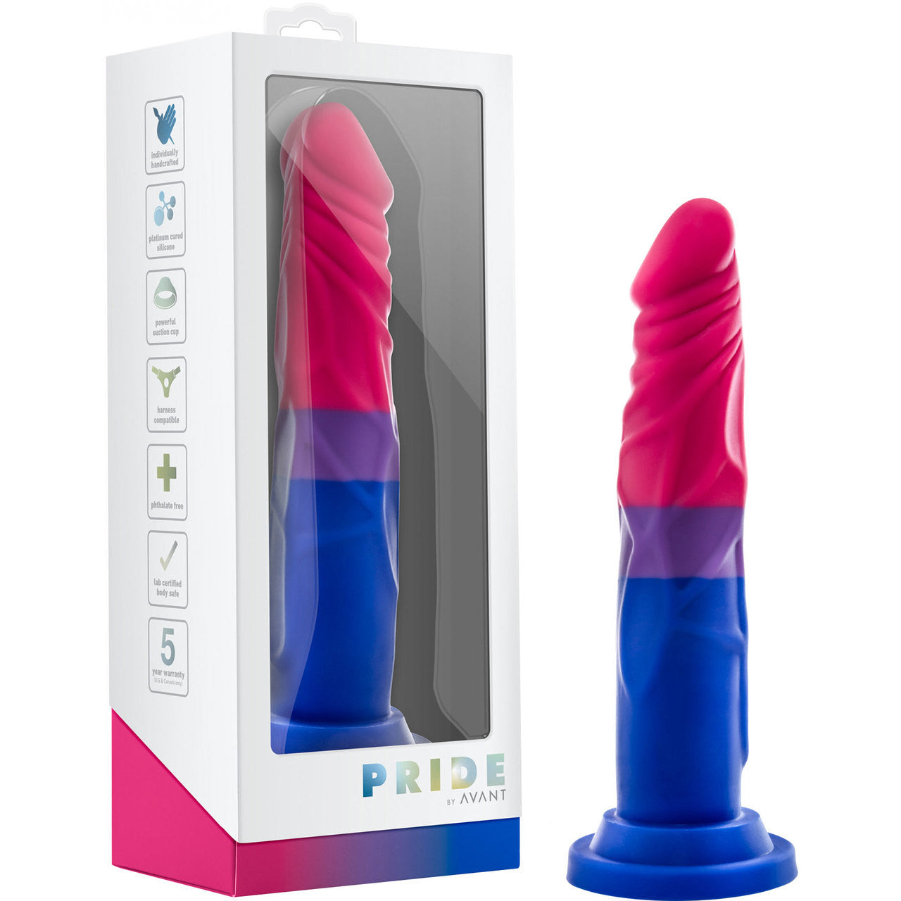 Avant Pride P8 Love Silicone Dildo With Suction Cup Base By Blush