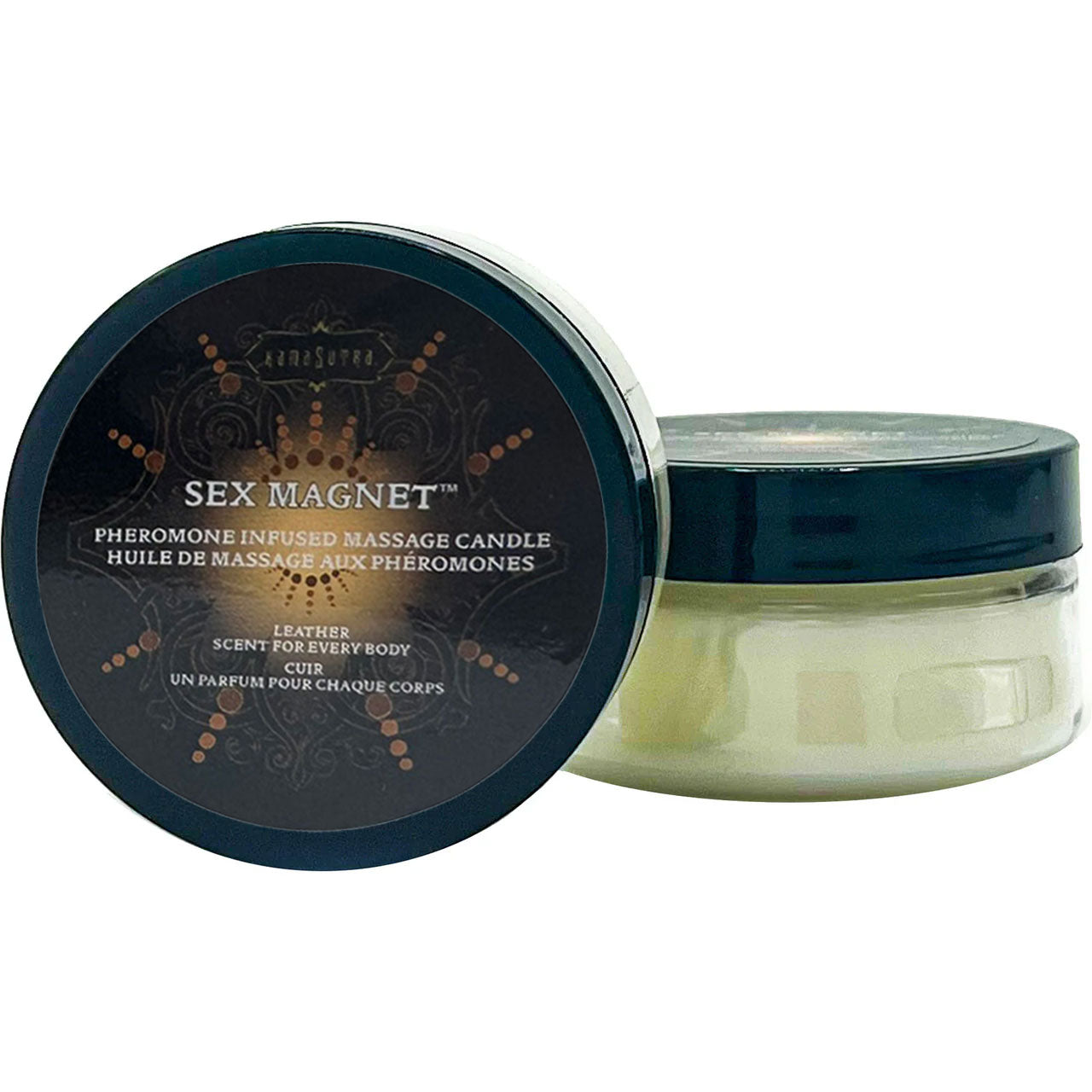Kama Sutra Sex Magnet Pheromone Massage Candle - Leather - 1.7 oz
